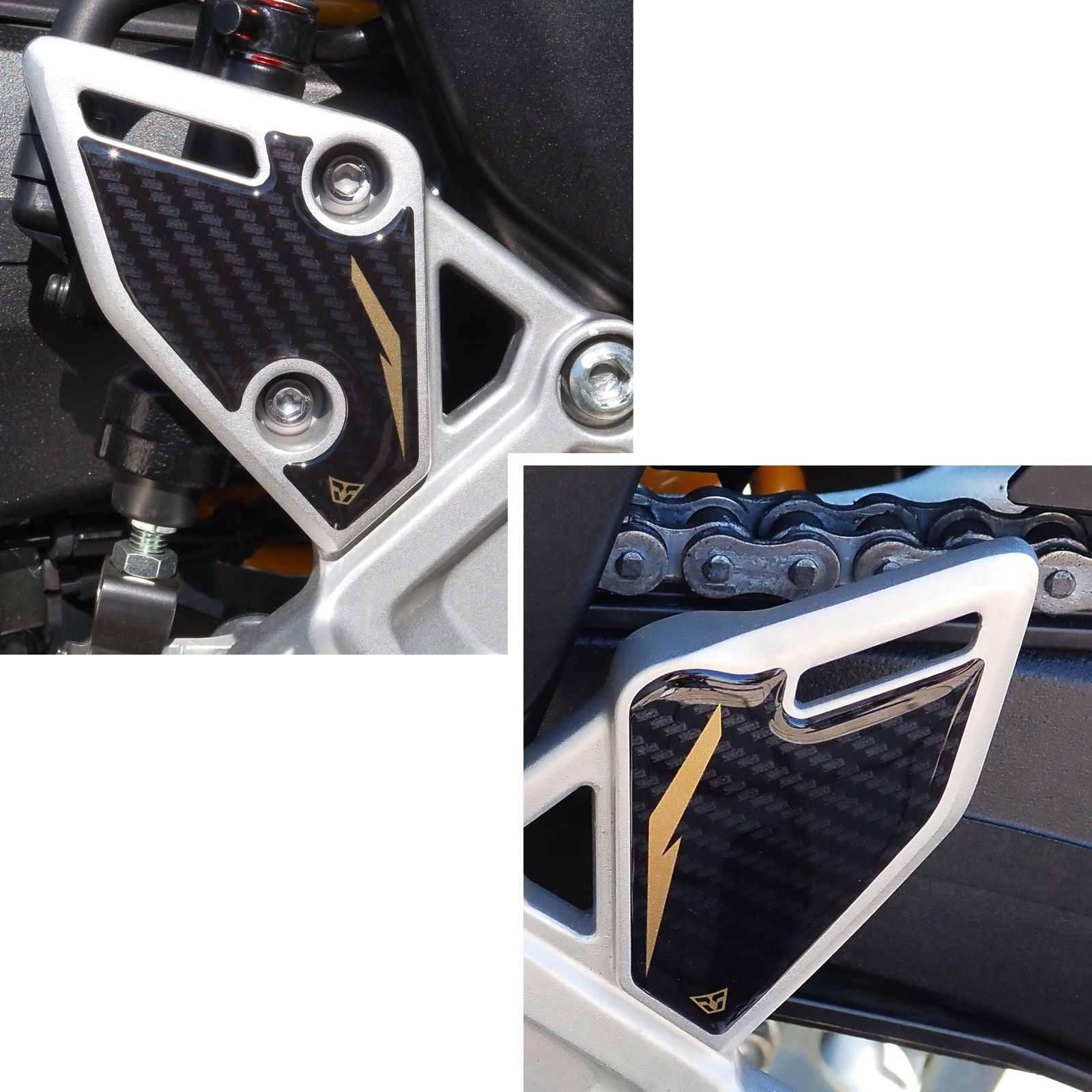 Resin Bike 3D Motorcycle Stickers - Heel Pads | Honda CB1000 Hornet SP 2025>Current -   Pyramid Motorcycle Accessories