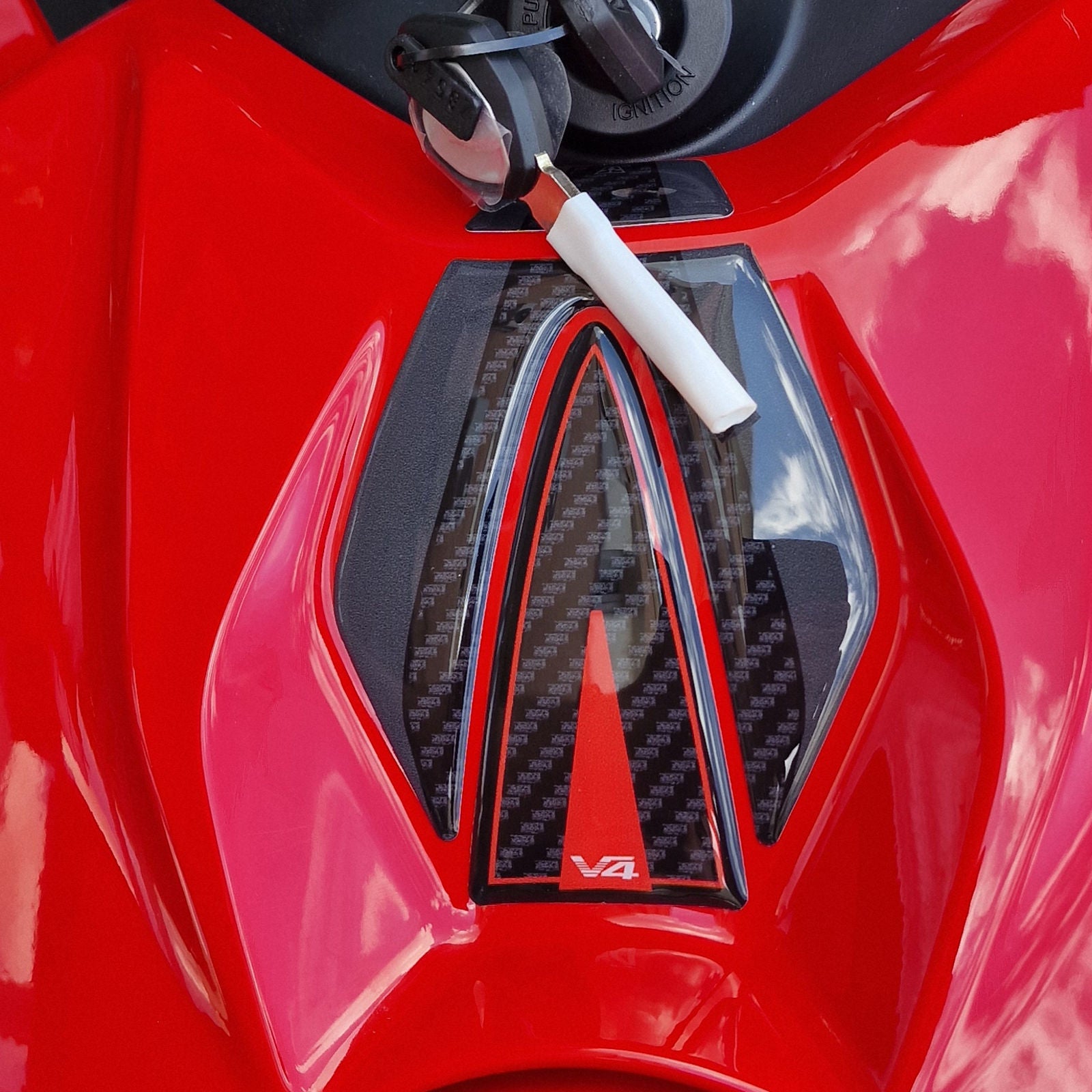 Resin Bike 3D Motorcycle Stickers - Key Area | Ducati Panigale/Streetfighter V4 / V4 S 2025>2026 -   Pyramid Motorcycle Accessories