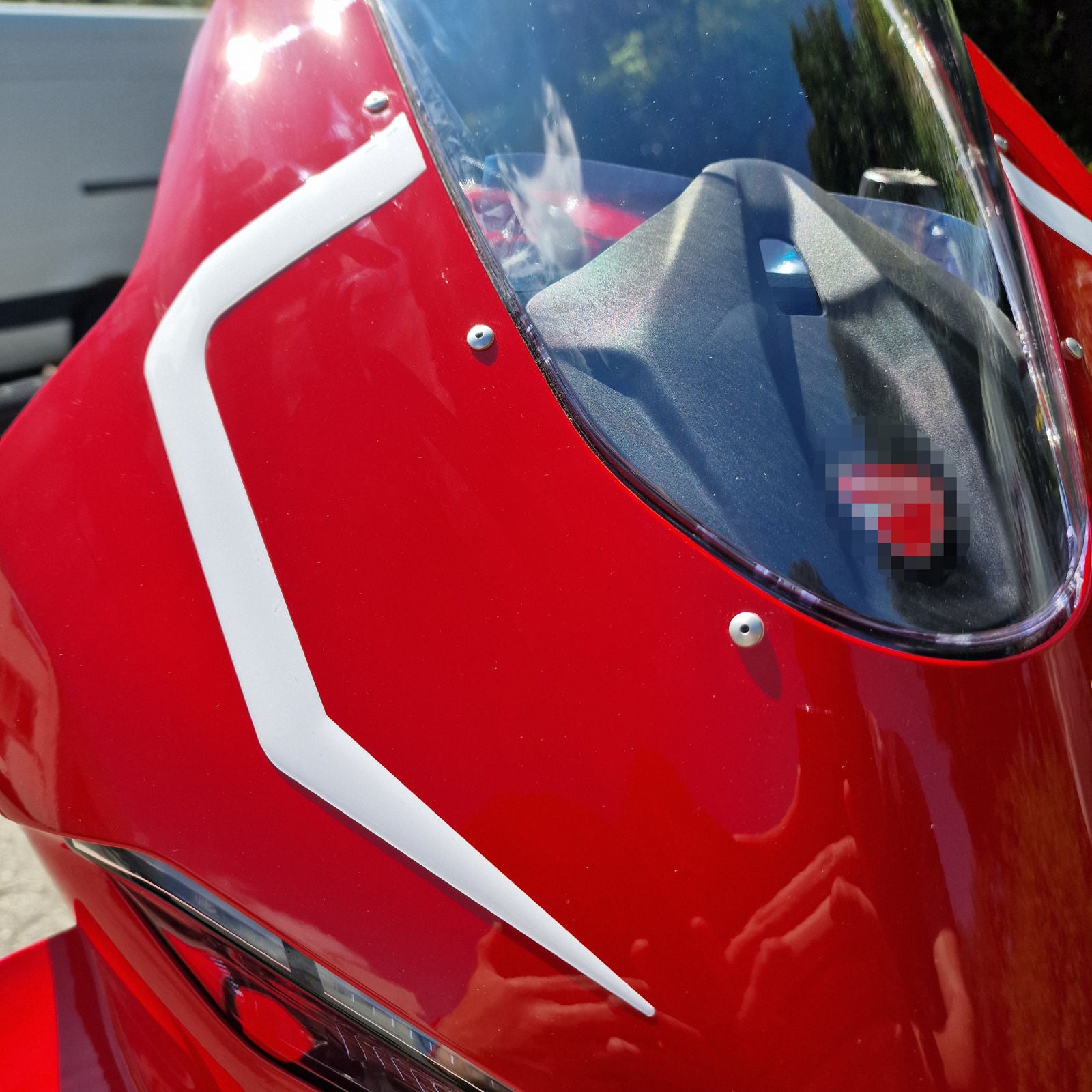 Resin Bike 3D Motorcycle Stickers - Windshield | Ducati Panigale/Streetfighter V4 / V4 S 2025>2026 -   Pyramid Motorcycle Accessories