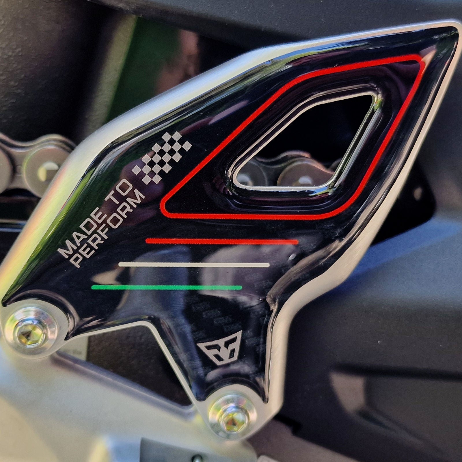 Resin Bike 3D Motorcycle Stickers - Heel Pads | Ducati Panigale/Streetfighter V4 / V4 S 2025>2026 -   Pyramid Motorcycle Accessories