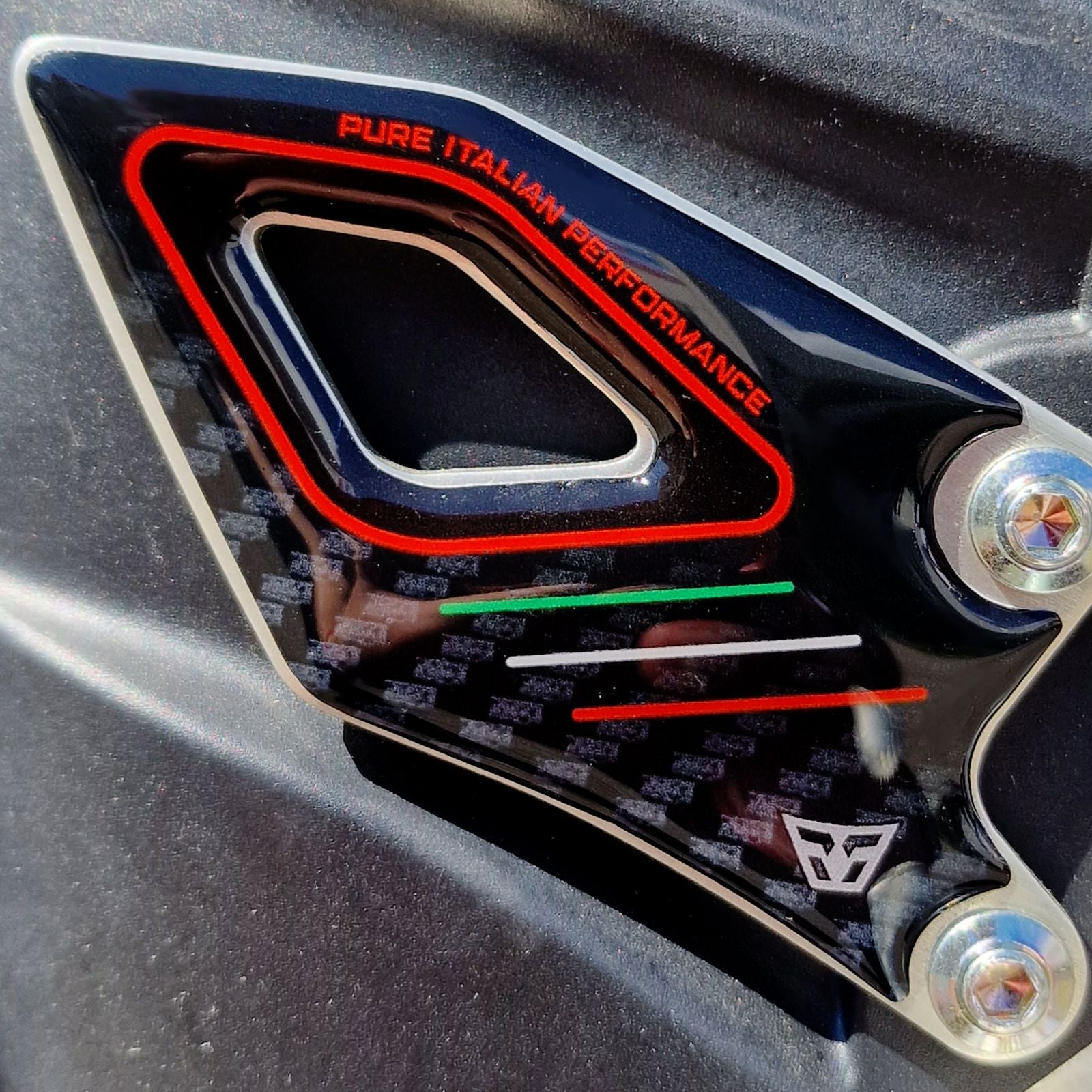 Resin Bike 3D Motorcycle Stickers - Heel Pads | Ducati Panigale/Streetfighter V4 / V4 S 2025>2026 -   Pyramid Motorcycle Accessories
