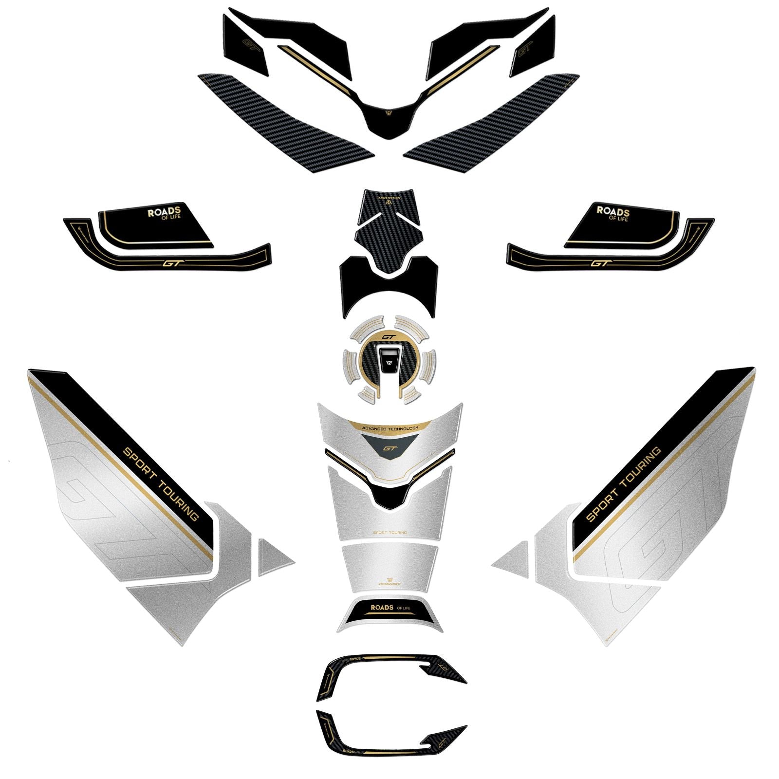 Resin Bike 3D Motorcycle Stickers - Full Kit | Yamaha Tracer 9 GT 2025>2026 -   Pyramid Motorcycle Accessories
