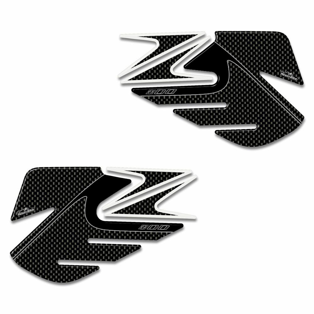 Resin Bike 3D Motorcycle Stickers - Tank Sides | Kawasaki Z 800 2013>2016 -   Pyramid Motorcycle Accessories
