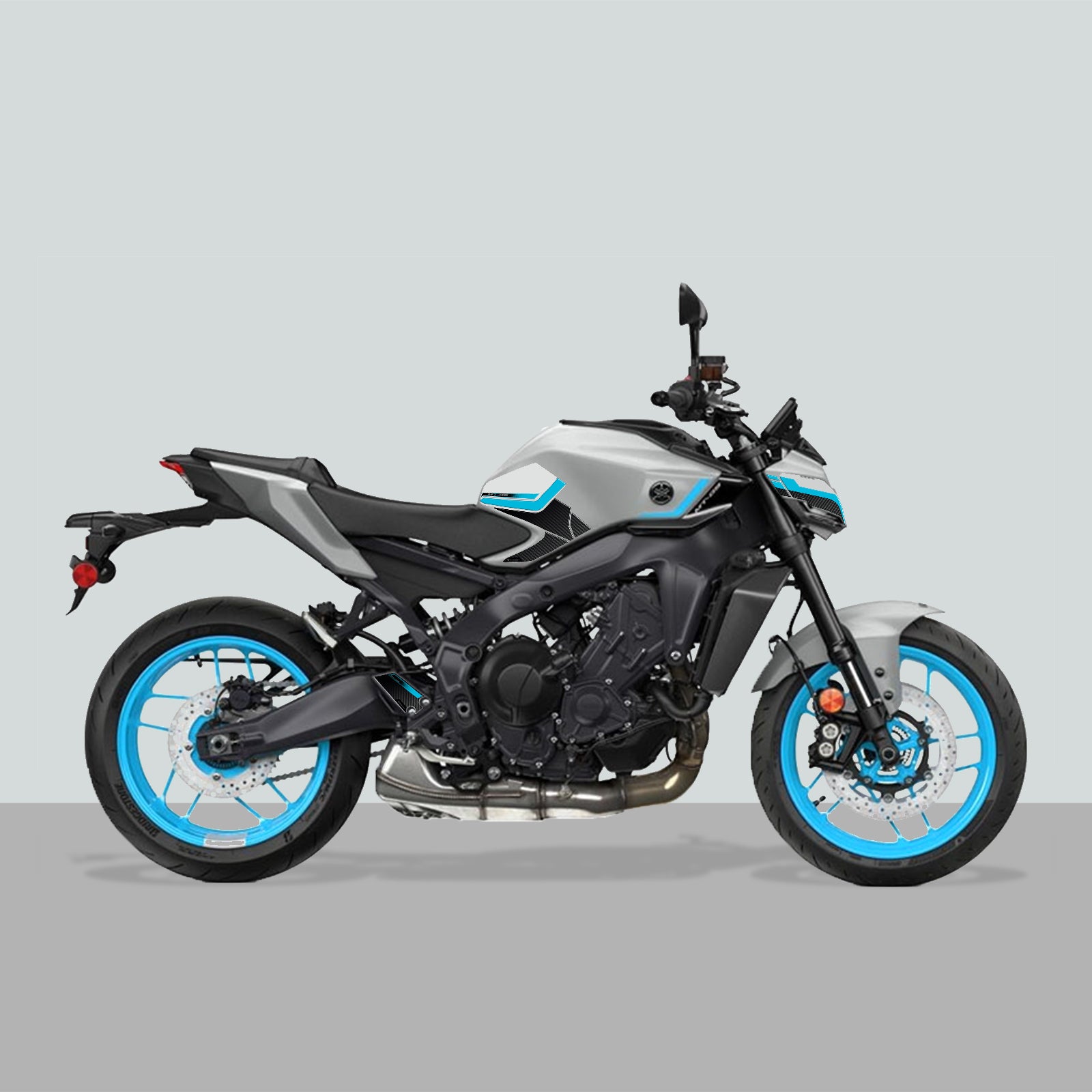 Resin Bike 3D Motorcycle Stickers - Full Kit | Yamaha MT-09 2024>2025 RB-1000779500007 -   Pyramid Motorcycle Accessories