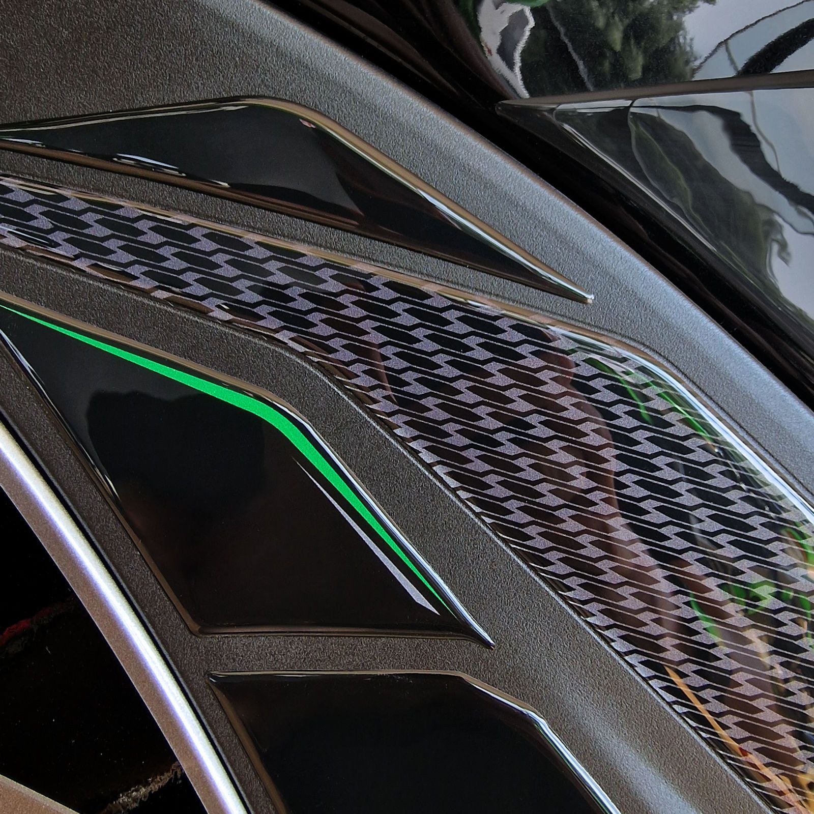 Resin Bike 3D Motorcycle Stickers - Tank Sides | Kawasaki Versys 1100 2025>2026 -   Pyramid Motorcycle Accessories