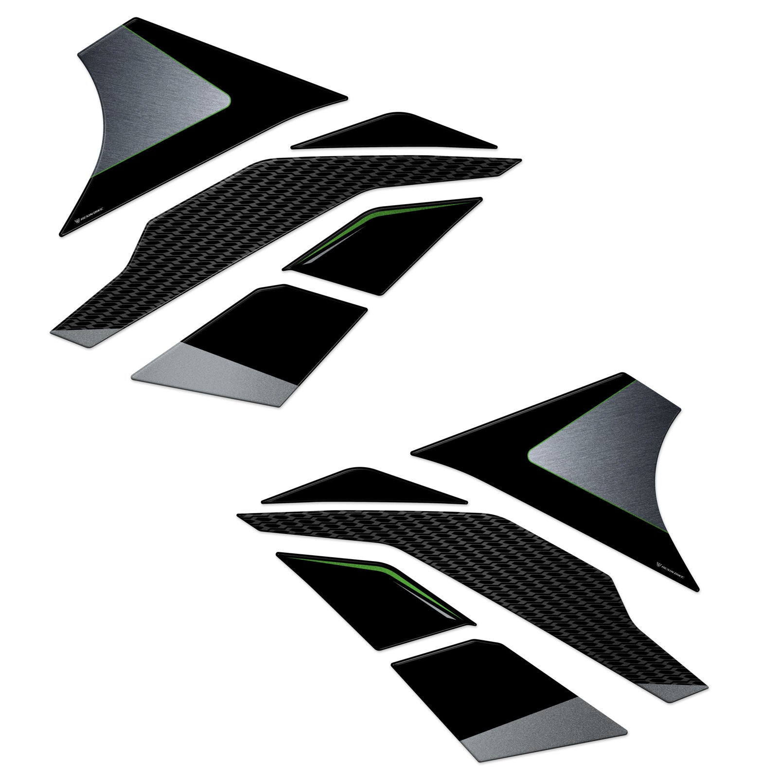 Resin Bike 3D Motorcycle Stickers - Tank Sides | Kawasaki Versys 1100 2025>2026 -   Pyramid Motorcycle Accessories