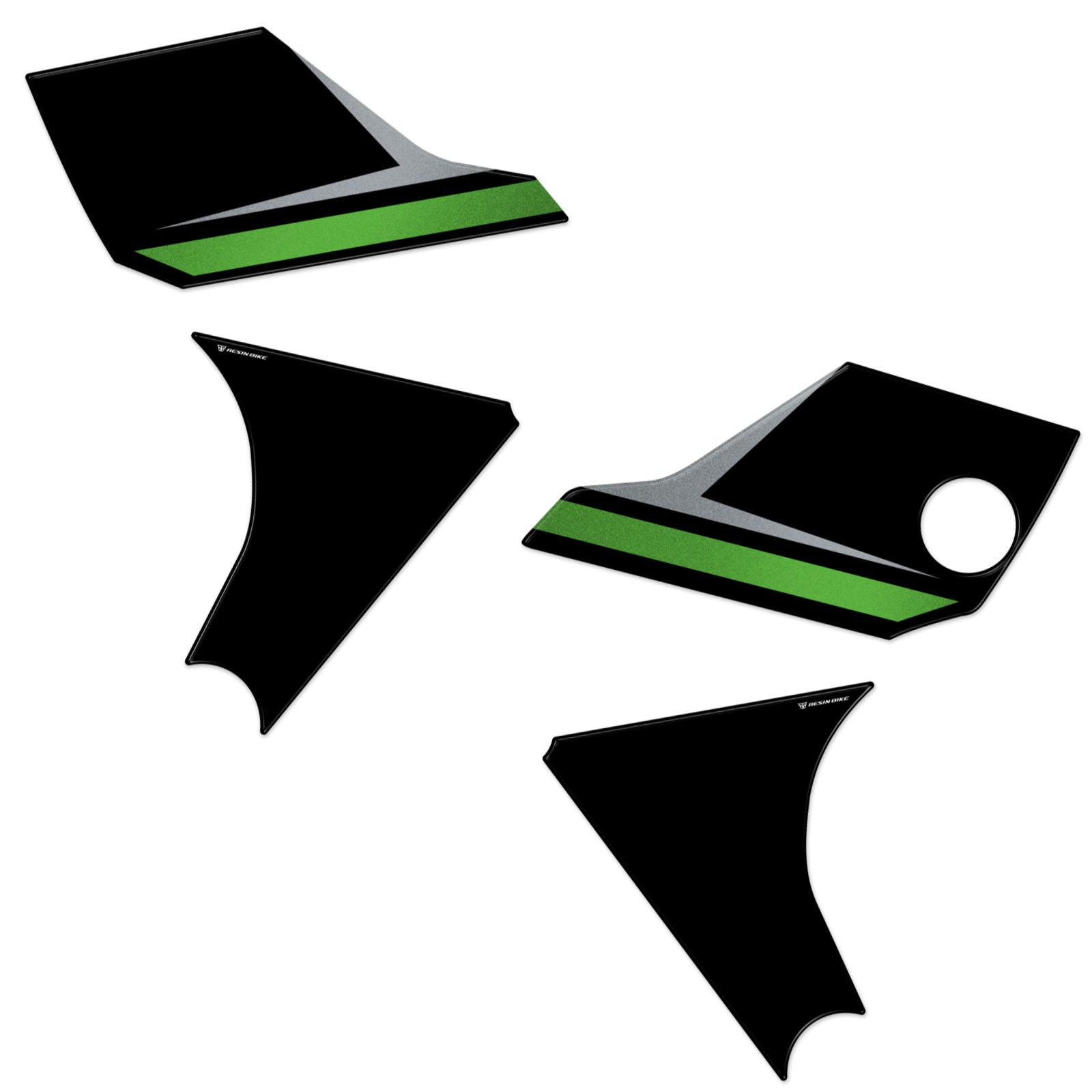 Resin Bike 3D Motorcycle Stickers - Footboard | Kawasaki Versys 1100 2025>2026 -   Pyramid Motorcycle Accessories