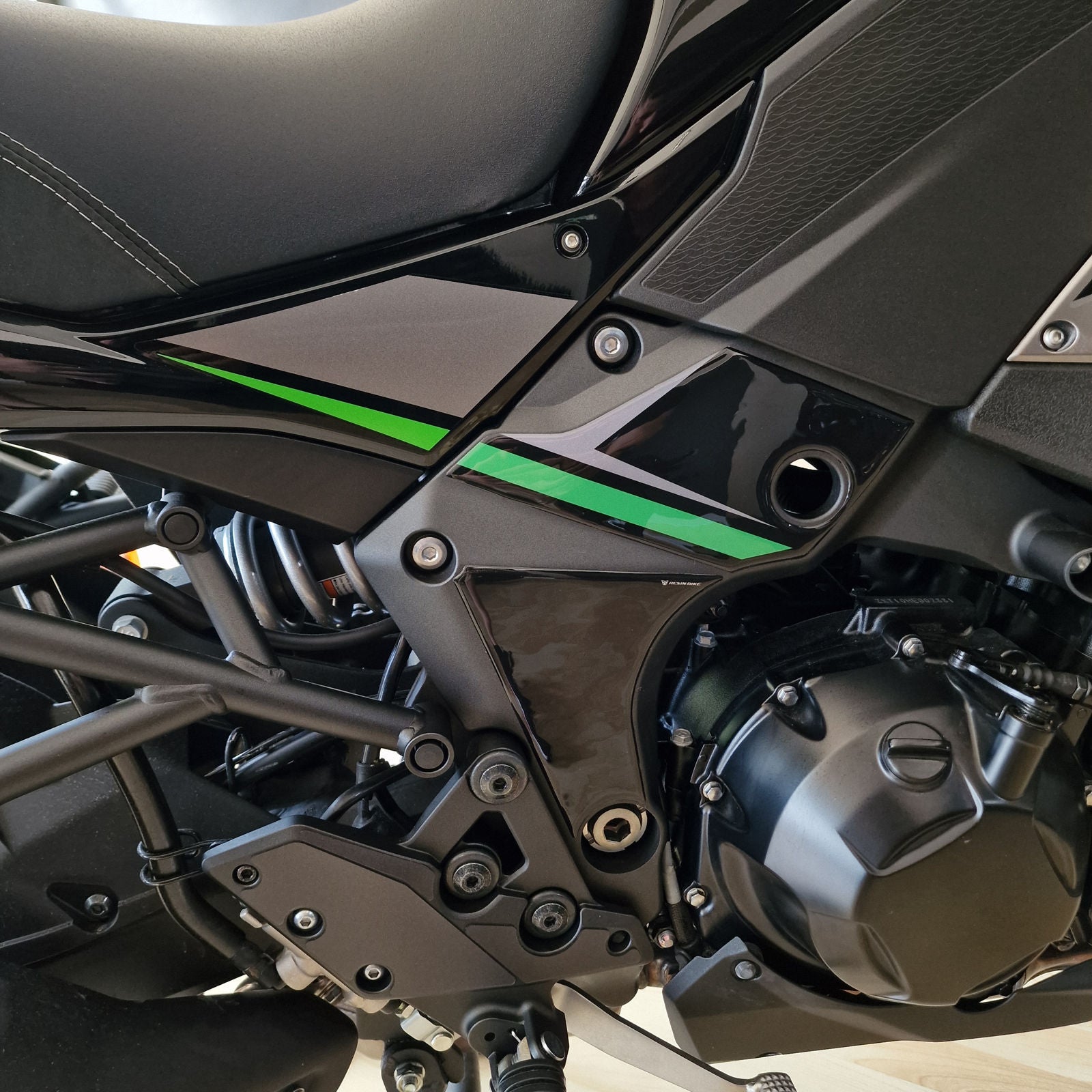 Resin Bike 3D Motorcycle Stickers - Footboard | Kawasaki Versys 1100 2025>2026 -   Pyramid Motorcycle Accessories