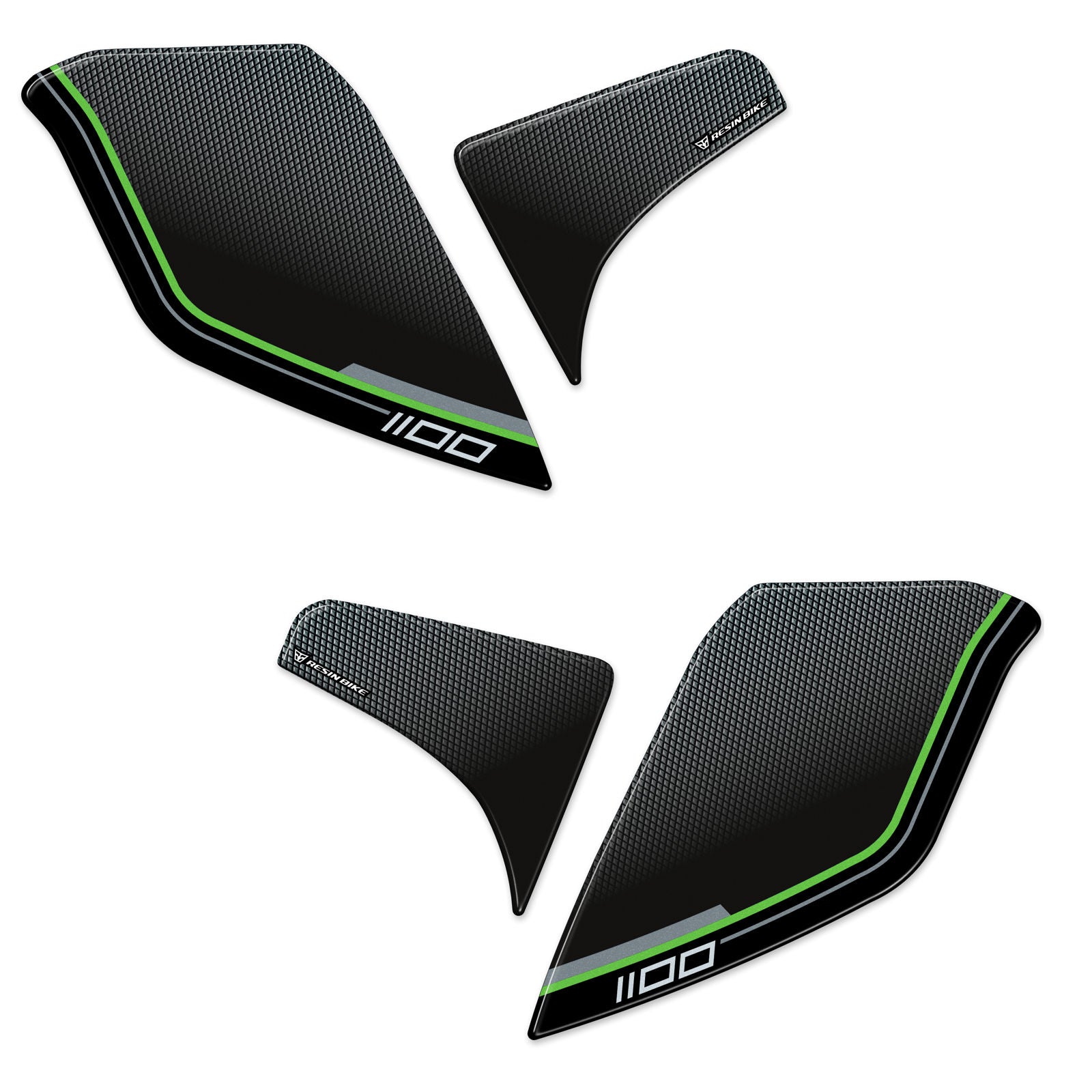 Resin Bike 3D Motorcycle Stickers - Handguards | Kawasaki Versys 1100 2025>2026 -   Pyramid Motorcycle Accessories