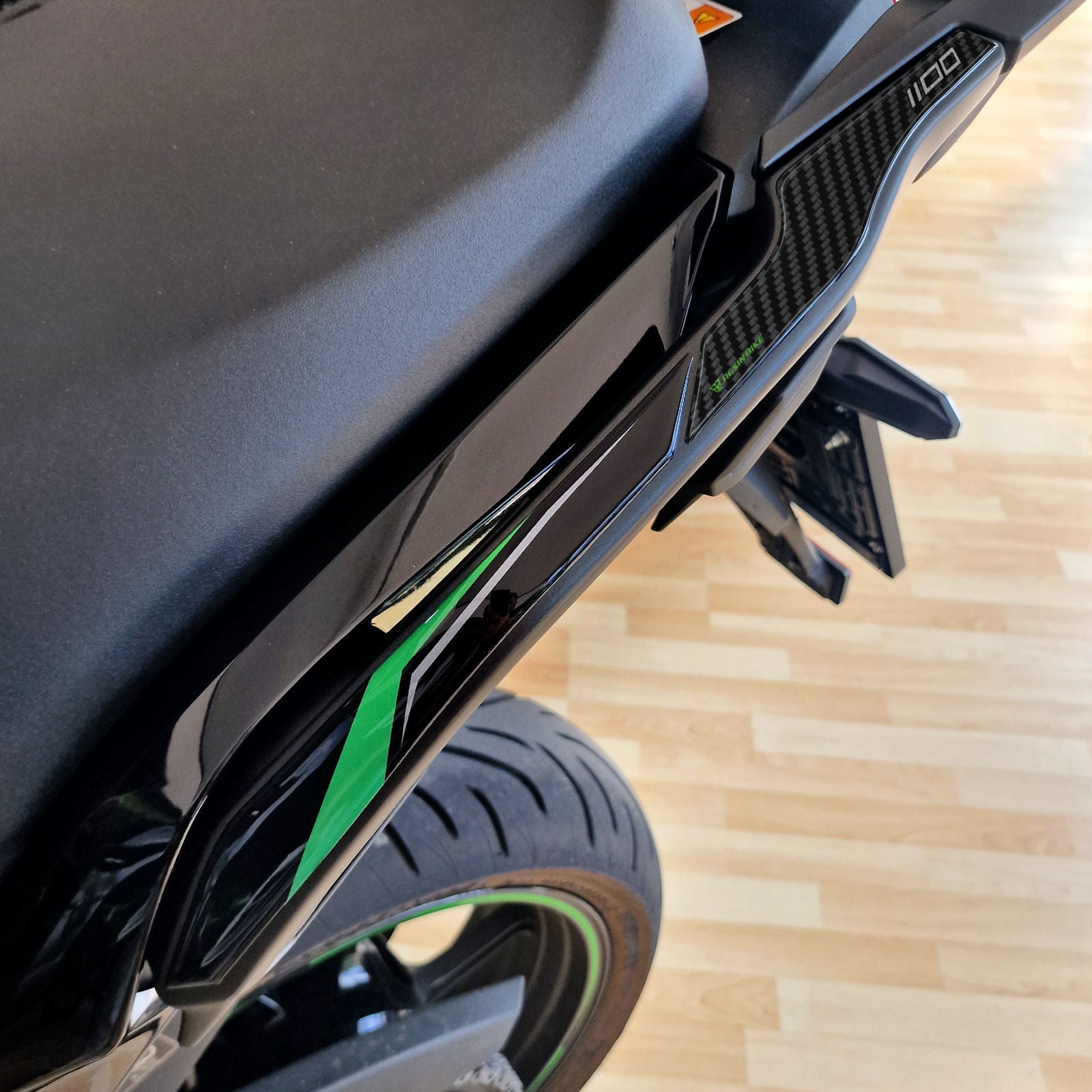 Resin Bike 3D Motorcycle Stickers - Passenger Handles | Kawasaki Versys 1100 2025>2026 -   Pyramid Motorcycle Accessories