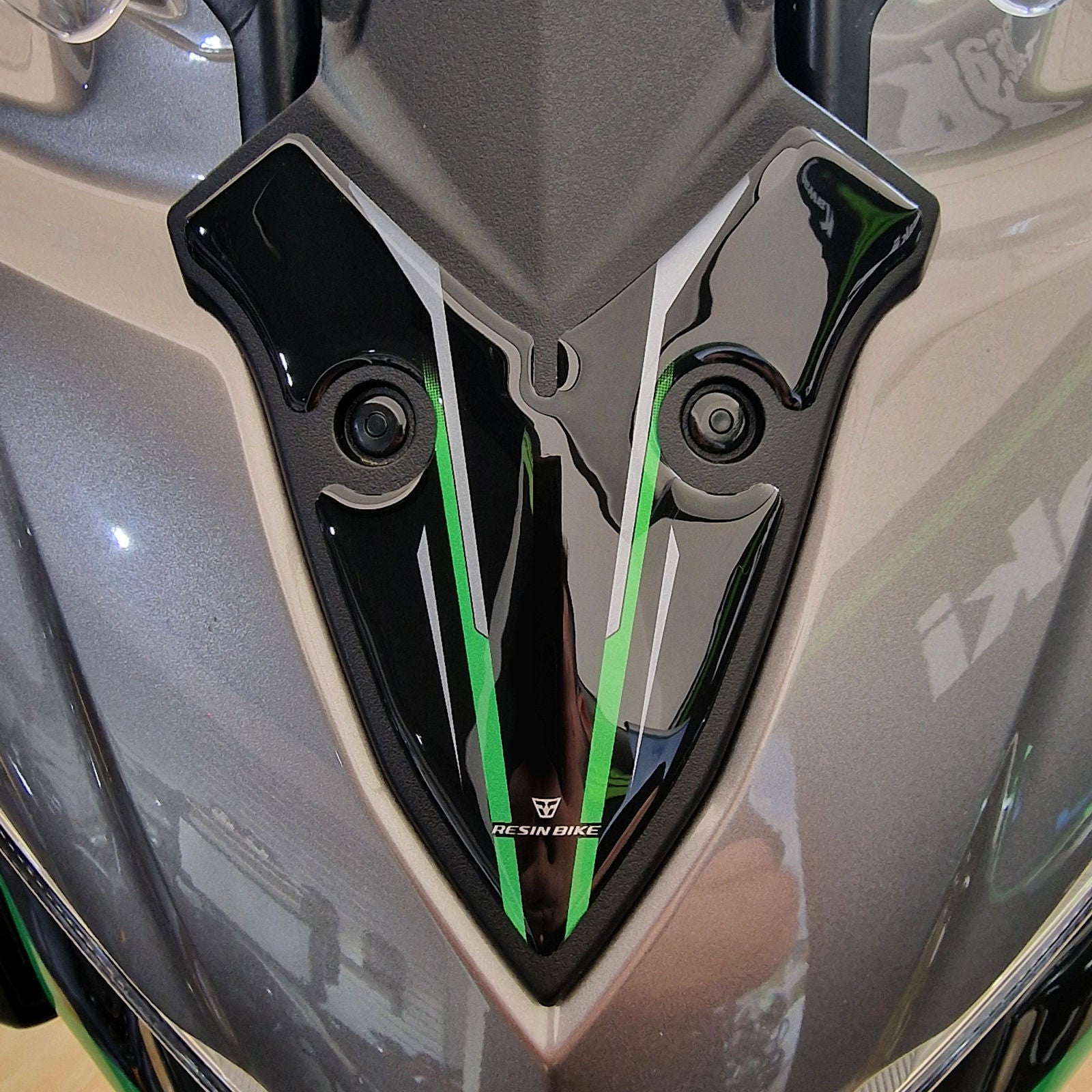 Resin Bike 3D Motorcycle Stickers - Front Fender | Kawasaki Versys 1100 2025>2026 RB-1000780400006 -   Pyramid Motorcycle Accessories
