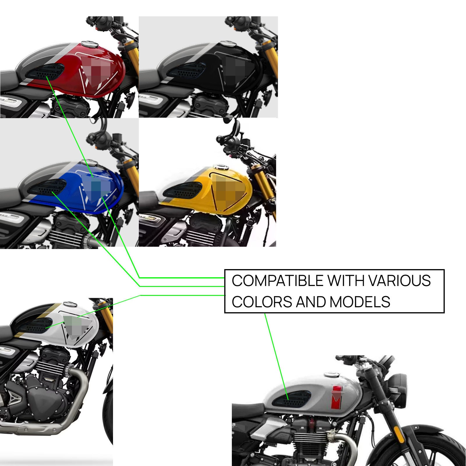 Resin Bike 3D Motorcycle Stickers - Tank Sides | Triumph Scrambler 400 X / Speed 400 2024>2025 RB-1000781900000 -   Pyramid Motorcycle Accessories
