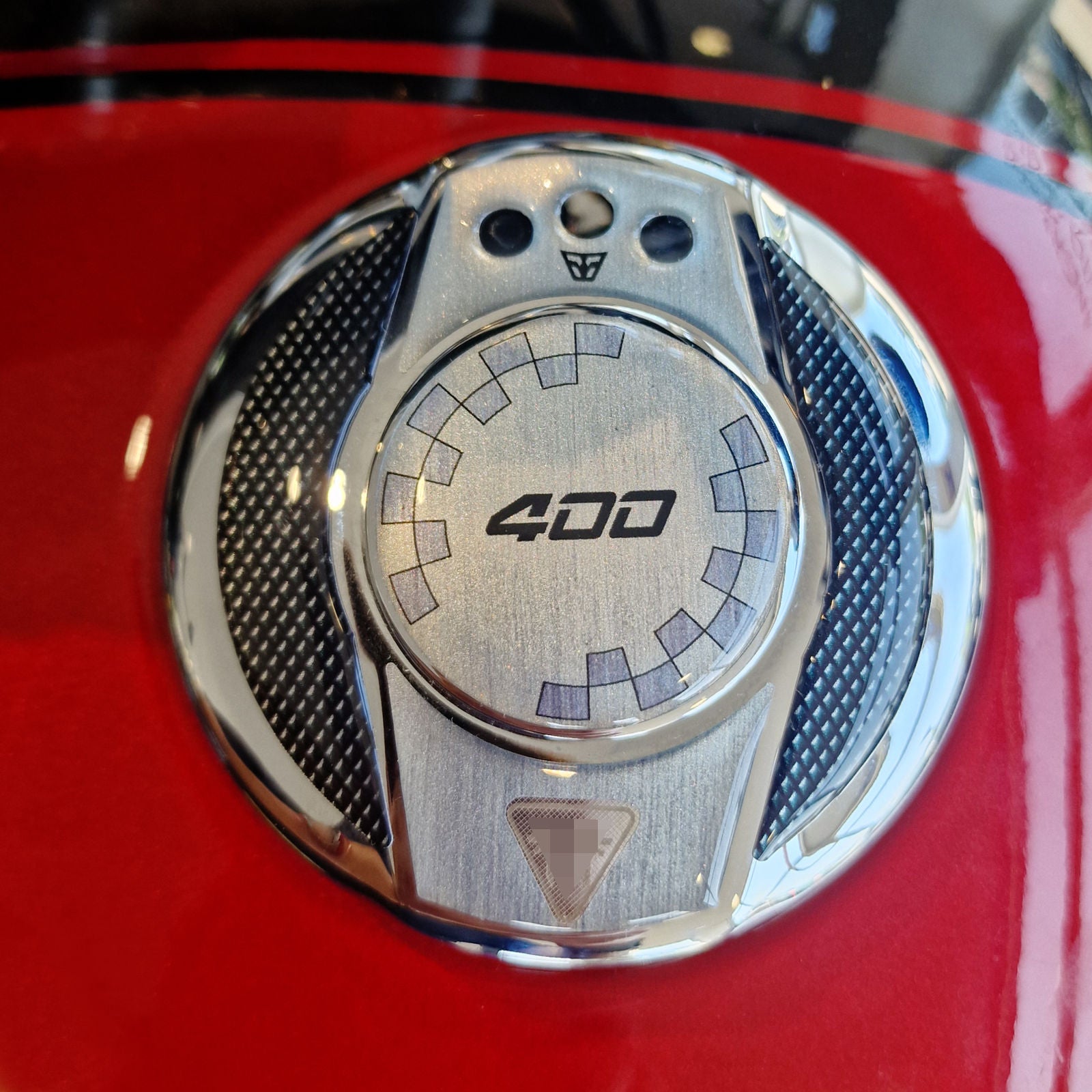 Resin Bike 3D Motorcycle Stickers - Fuel Cap | Triumph Scrambler 400 X / Speed 400 2024>2025 -   Pyramid Motorcycle Accessories