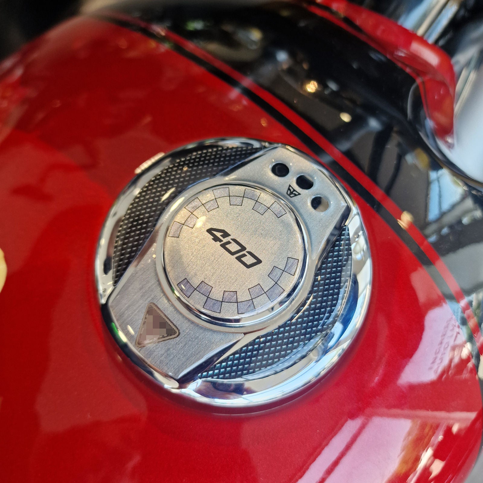 Resin Bike 3D Motorcycle Stickers - Fuel Cap | Triumph Scrambler 400 X / Speed 400 2024>2025 -   Pyramid Motorcycle Accessories