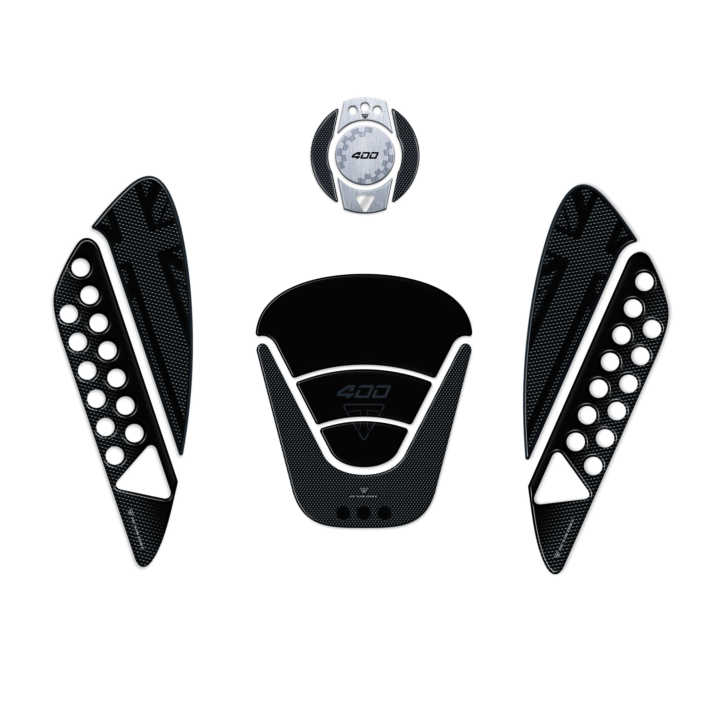 Resin Bike 3D Motorcycle Stickers - Basic Kit | Triumph Scrambler 400 X / Speed 400 2024>2025 -   Pyramid Motorcycle Accessories