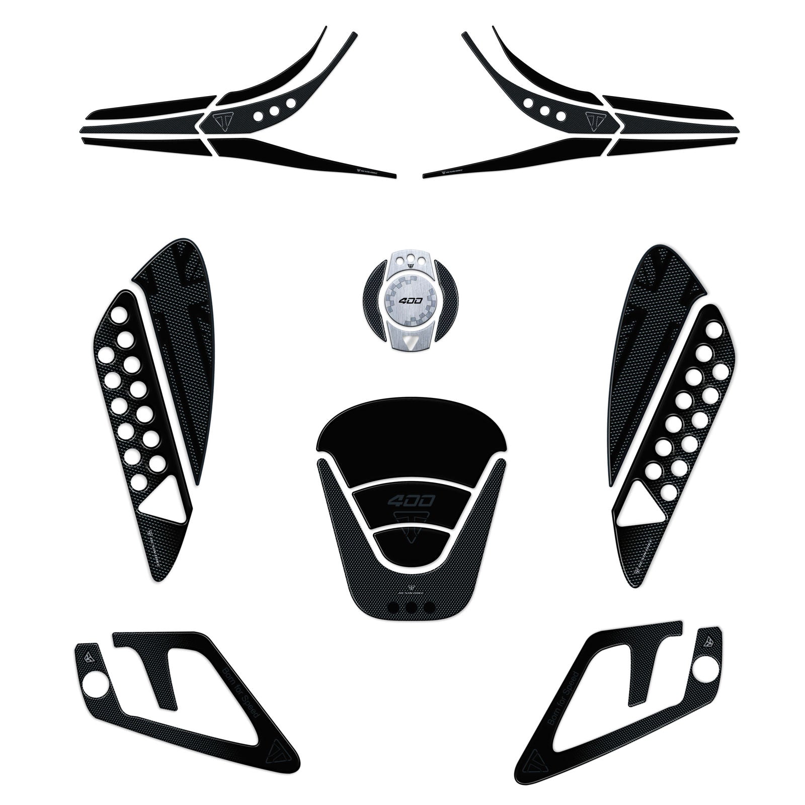 Resin Bike 3D Motorcycle Stickers - Full Kit | Triumph Scrambler 400 X / Speed 400 2024>2025 RB-1000782500001 -   Pyramid Motorcycle Accessories