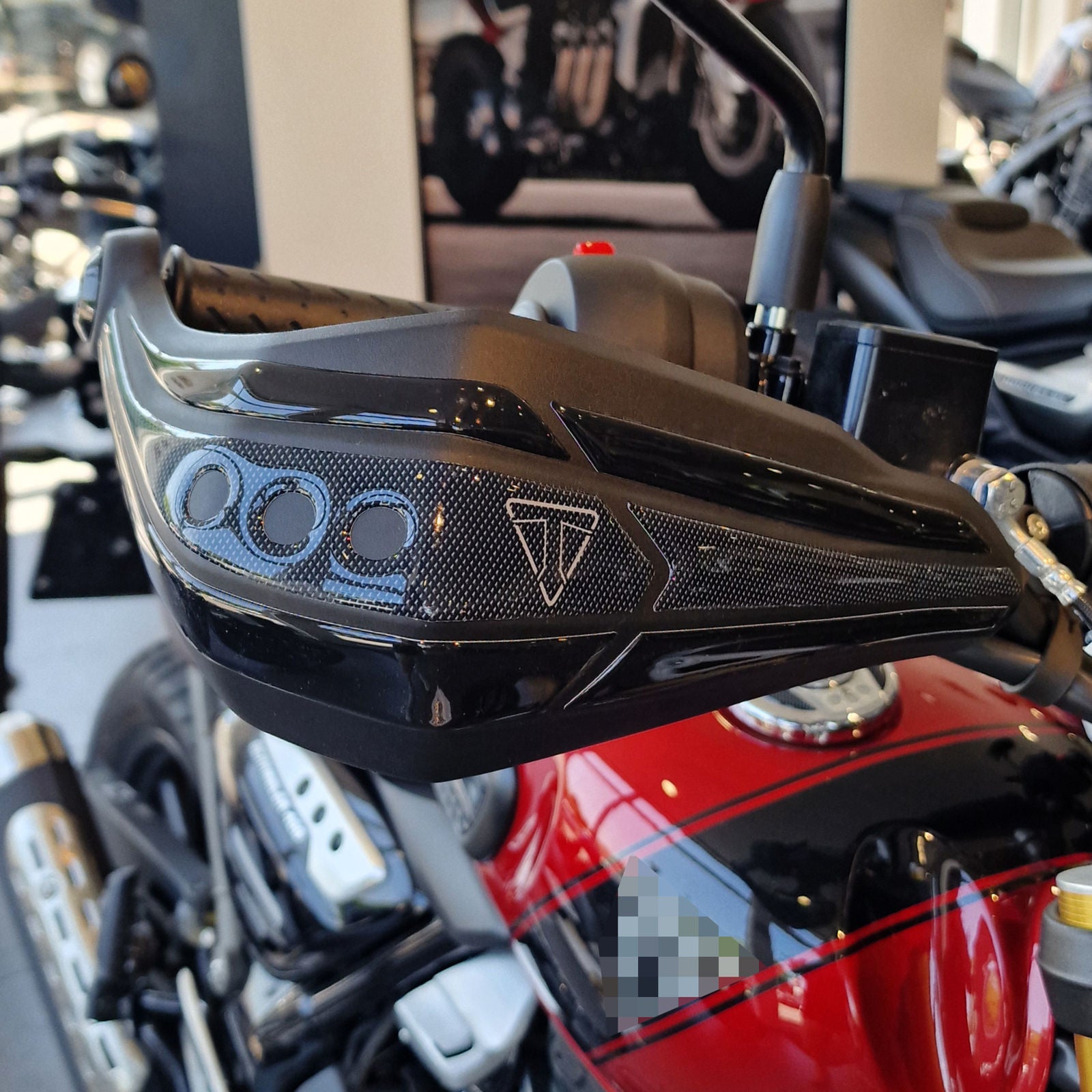 Resin Bike 3D Motorcycle Stickers - Handguards | Triumph Scrambler 400 X / Speed 400 2024>2025 -   Pyramid Motorcycle Accessories