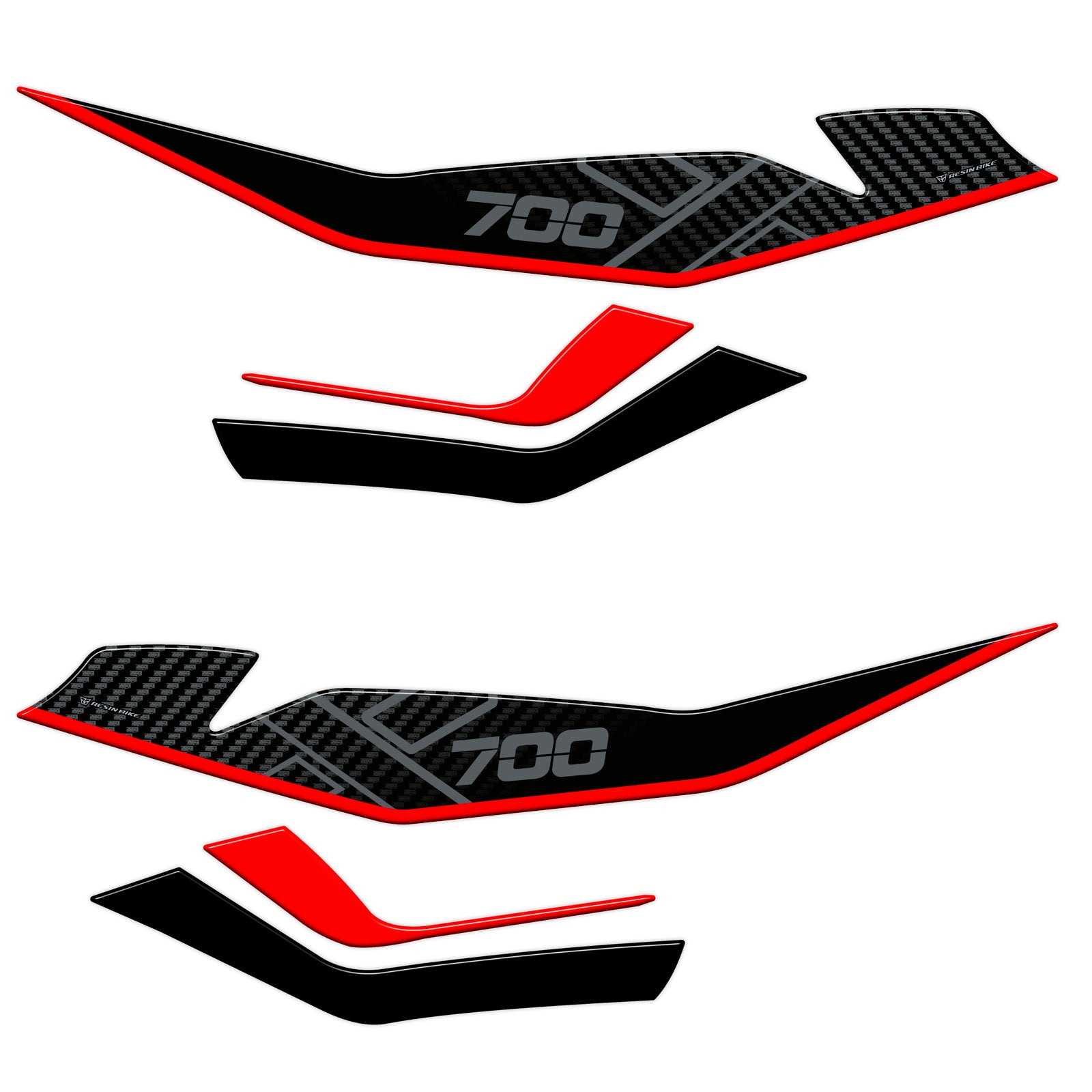 Resin Bike 3D Motorcycle Stickers - Handguards | Moto Morini X-Cape 700 2025>2026 -   Pyramid Motorcycle Accessories