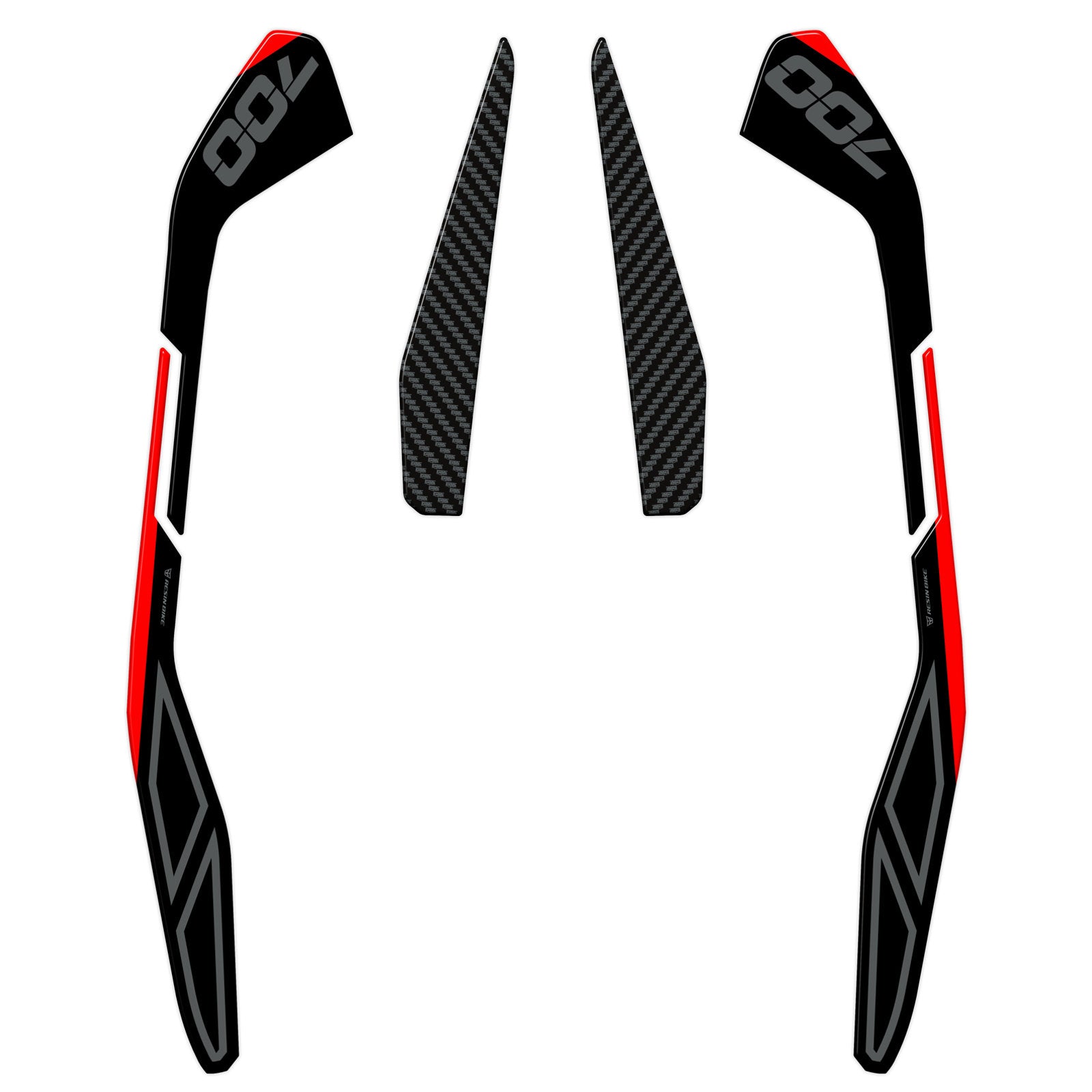 Resin Bike 3D Motorcycle Stickers - Passenger Handles | Moto Morini X-Cape 700 2025>2026 RB-1000788400008 -   Pyramid Motorcycle Accessories