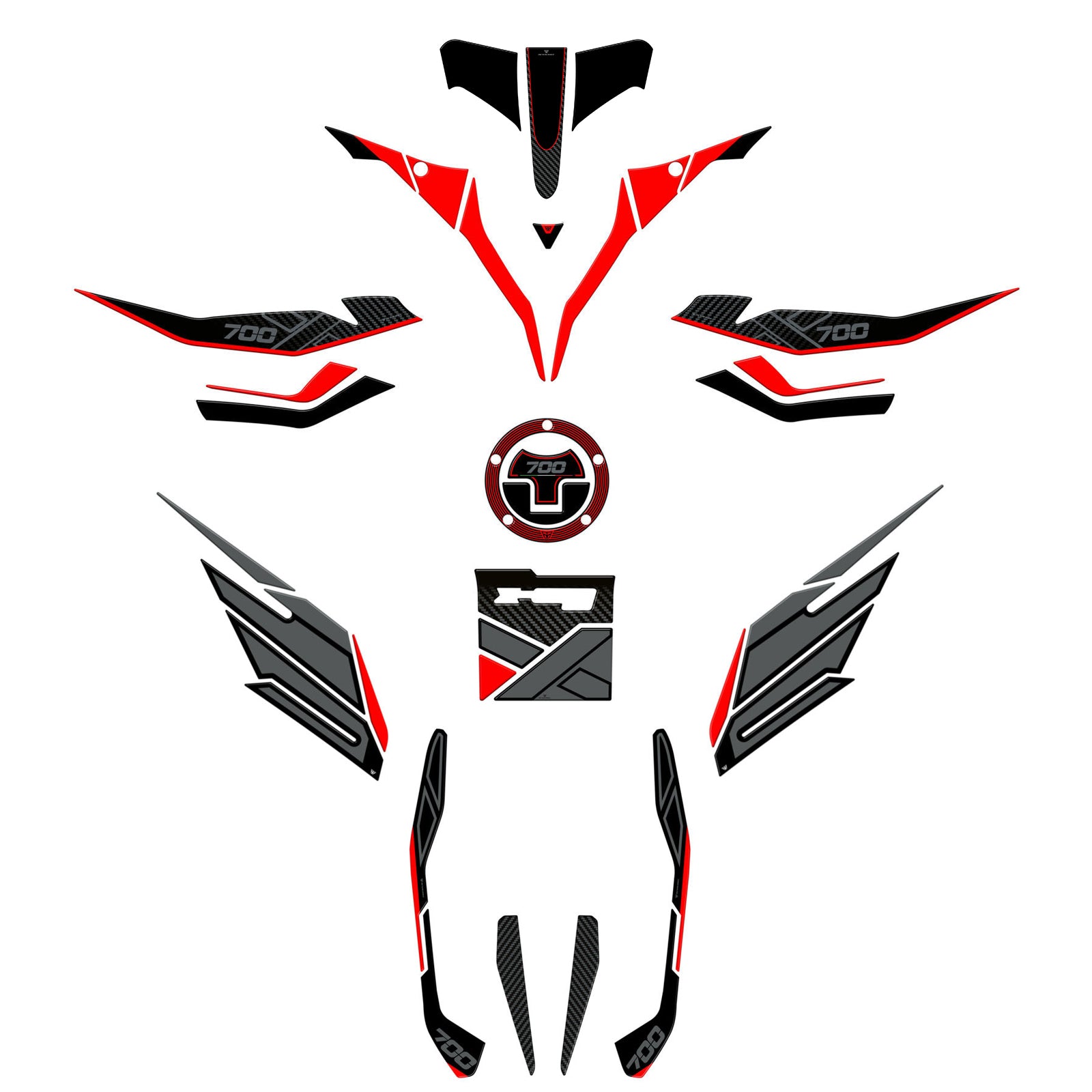 Resin Bike 3D Motorcycle Stickers - Full Kit | Moto Morini X-Cape 700 2025>2026 RB-1000788800006 -   Pyramid Motorcycle Accessories