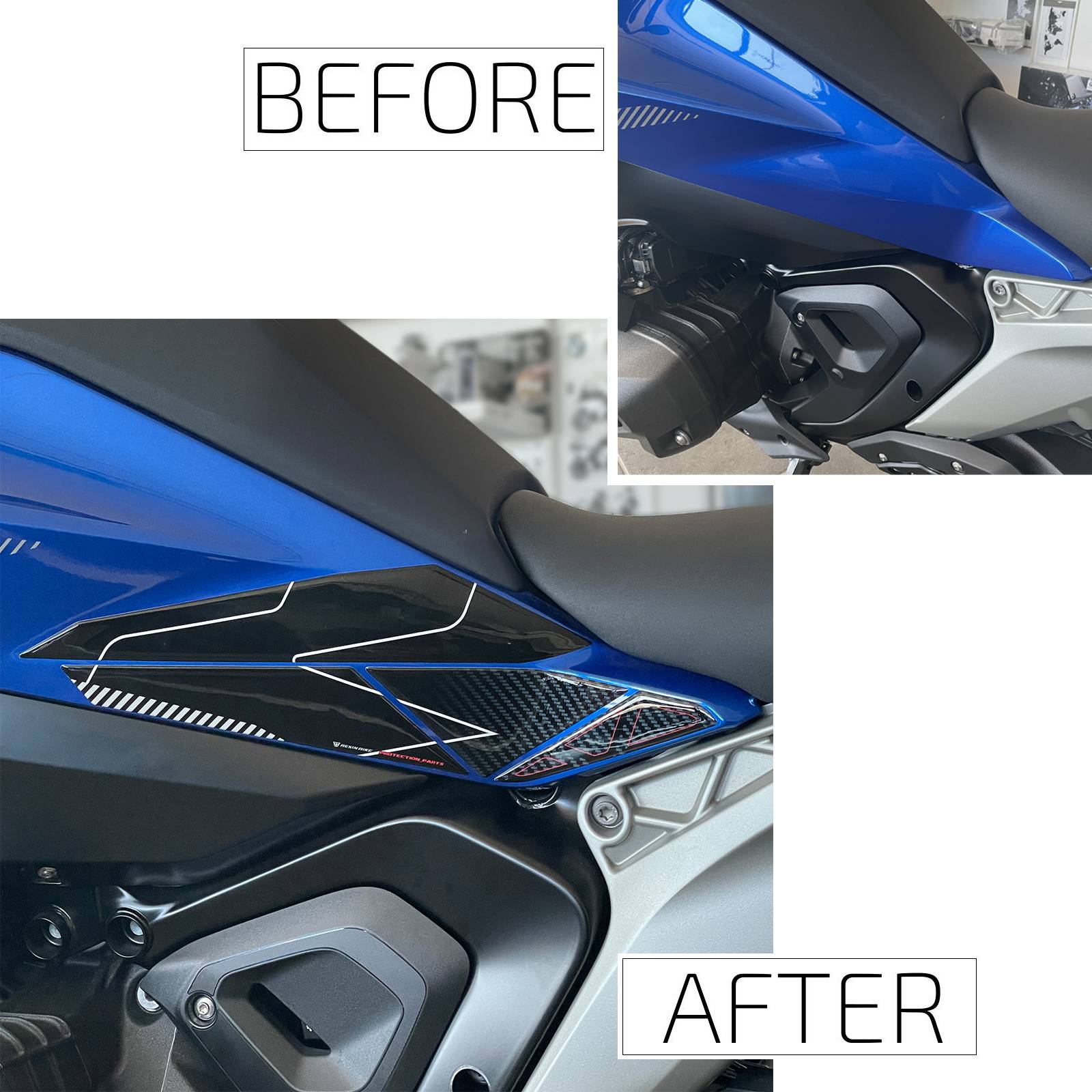 Resin Bike 3D Motorcycle Stickers - Tank Sides | BMW R 1300 R 2025>2026 -   Pyramid Motorcycle Accessories