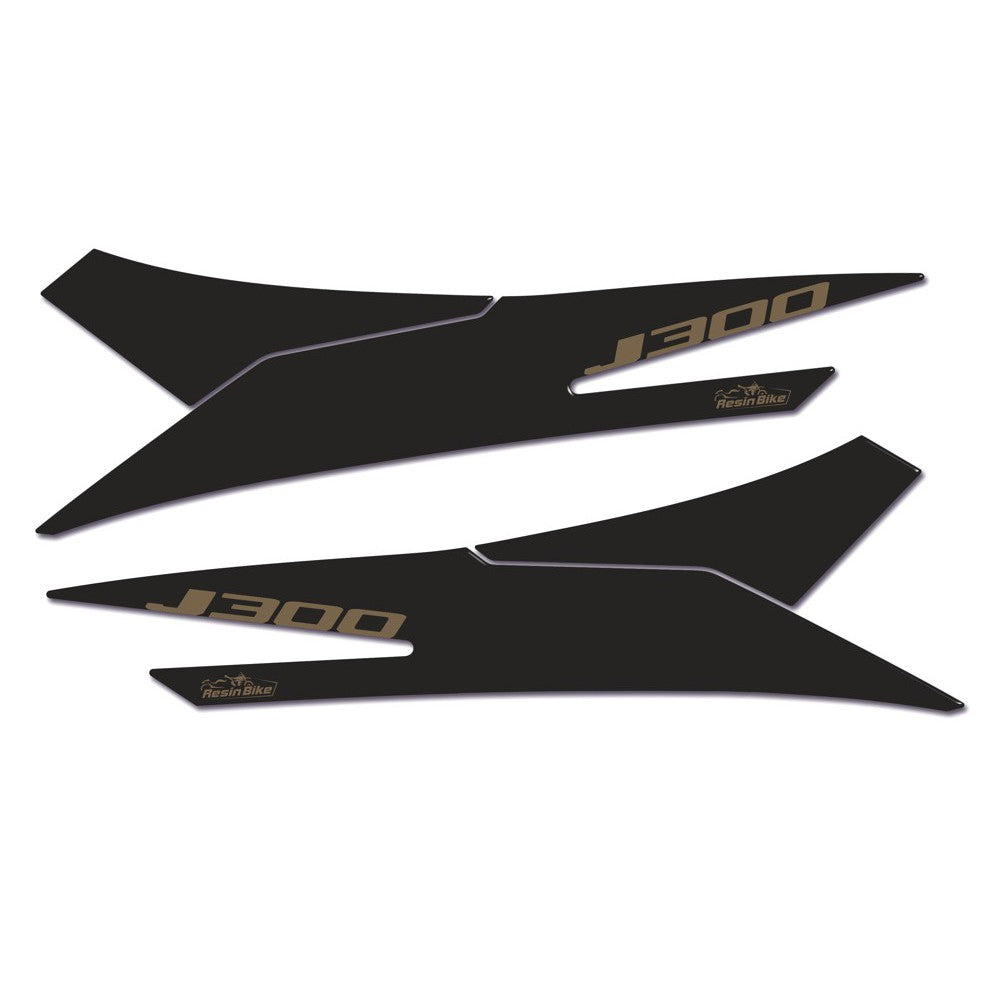 Resin Bike 3D Motorcycle Stickers - Side Panels | Kawasaki J 300 2017>2021 -   Pyramid Motorcycle Accessories