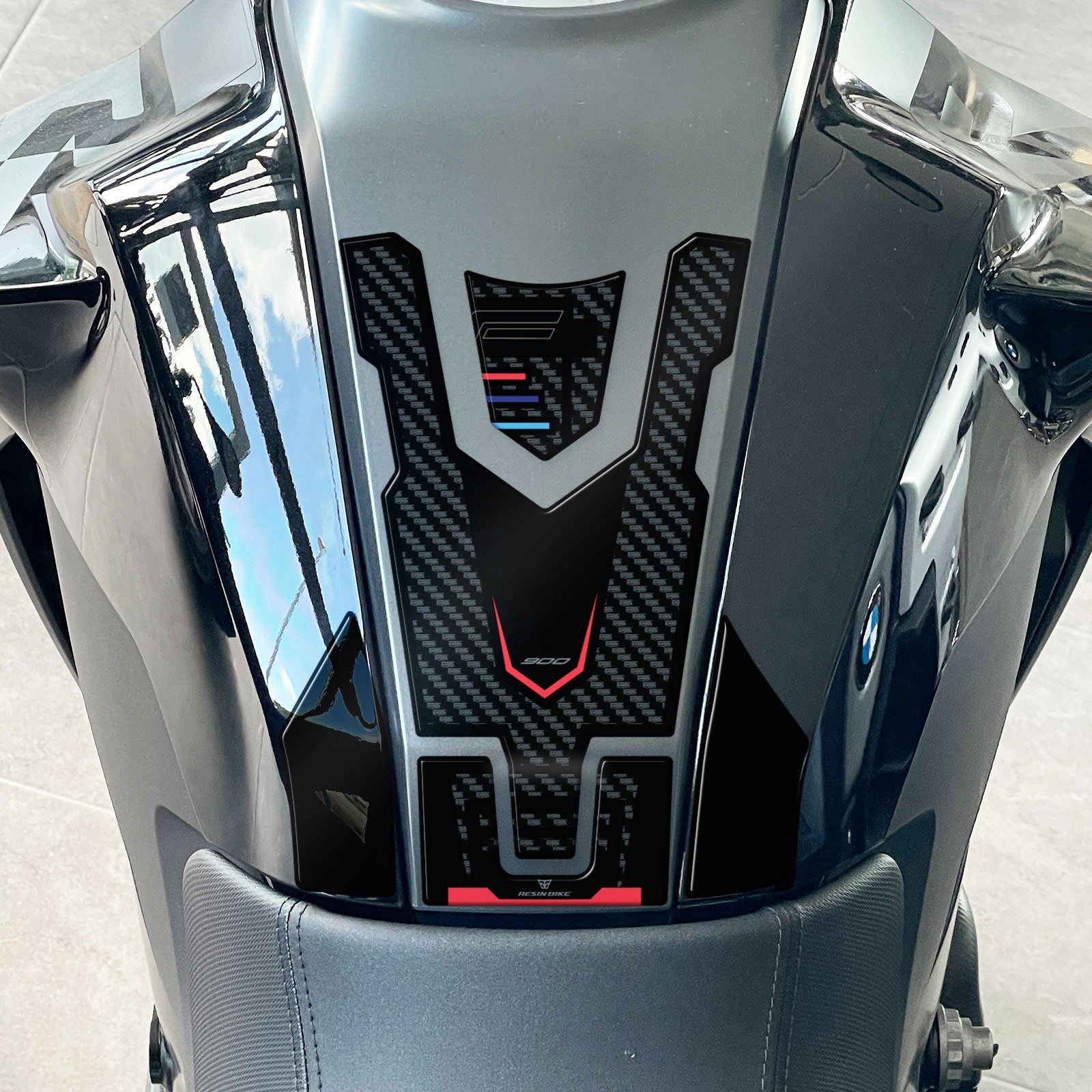 Resin Bike 3D Motorcycle Stickers - Tank Pad | BMW F 900 R 2017>2025 -   Pyramid Motorcycle Accessories