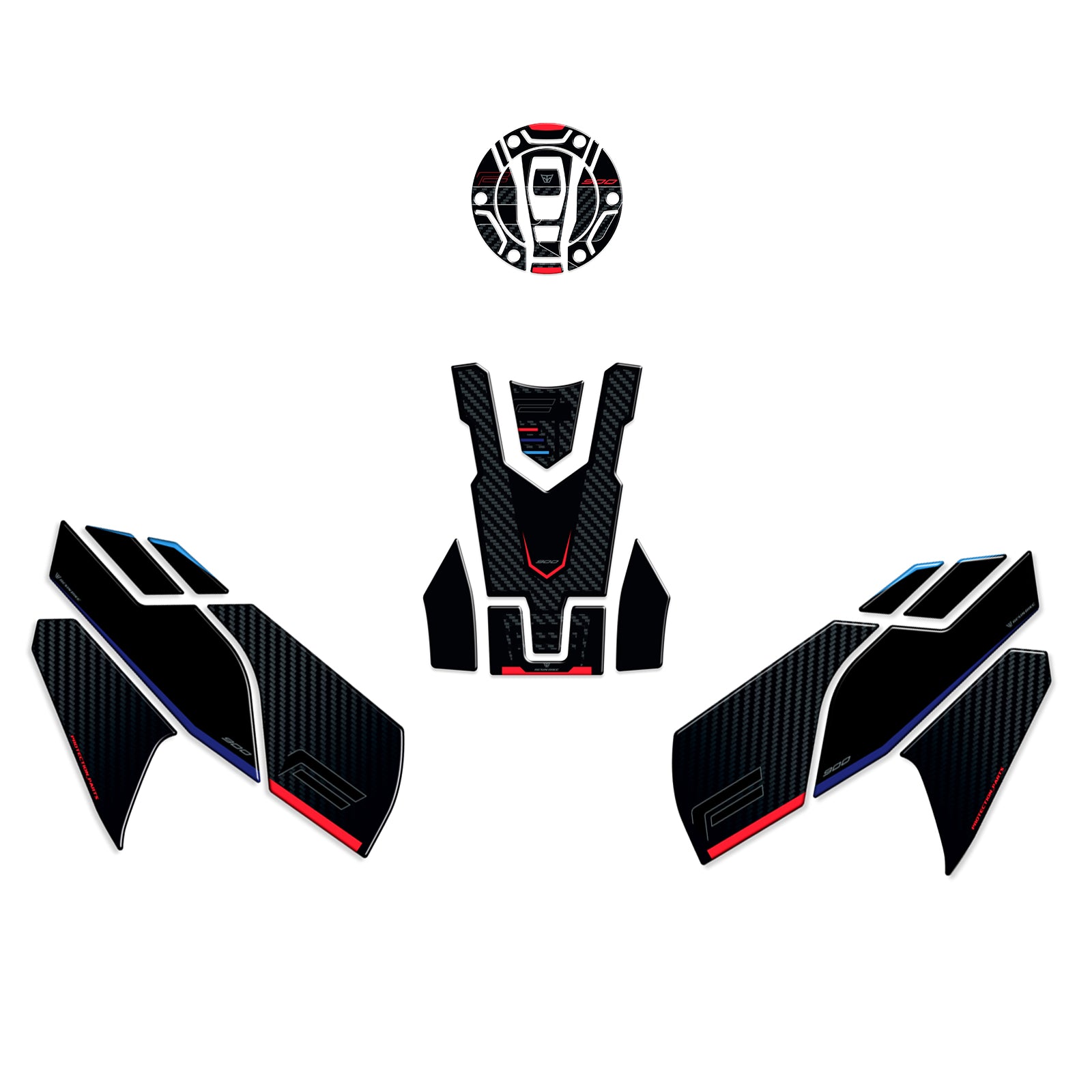Resin Bike 3D Motorcycle Stickers - Basic Kit | BMW F 900 R 2020>2026 RB-1000787300002 -   Pyramid Motorcycle Accessories
