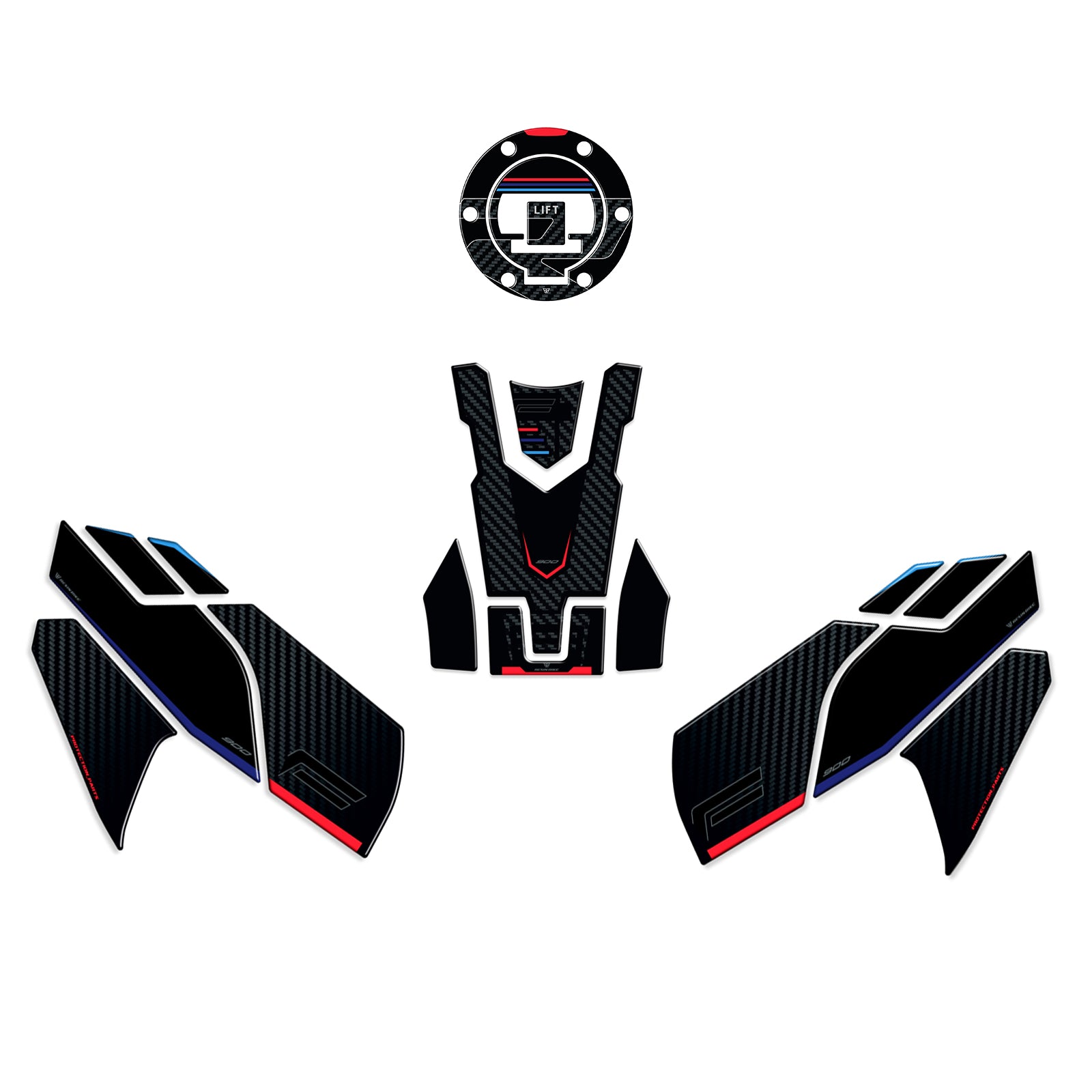 Resin Bike 3D Motorcycle Stickers - Basic Kit | BMW F 900 R 2020>2026 RB-1000789000009 -   Pyramid Motorcycle Accessories