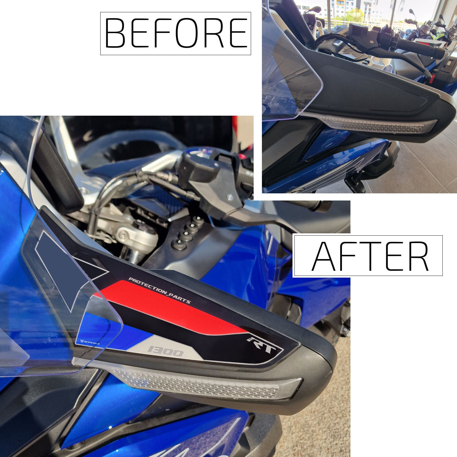 Resin Bike 3D Motorcycle Stickers - Handguards | BMW R 1300 RT 2025>2026 -   Pyramid Motorcycle Accessories