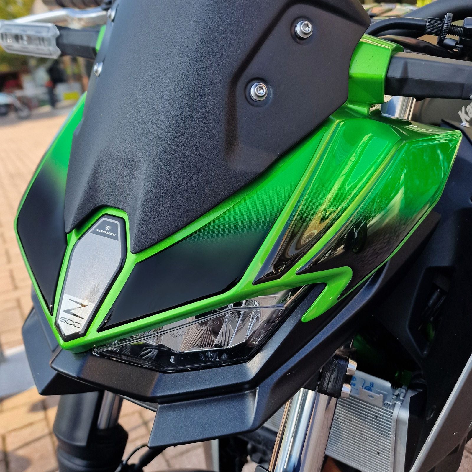 Resin Bike 3D Motorcycle Stickers - Full Kit | Kawasaki Z 500 2024>2026 -   Pyramid Motorcycle Accessories