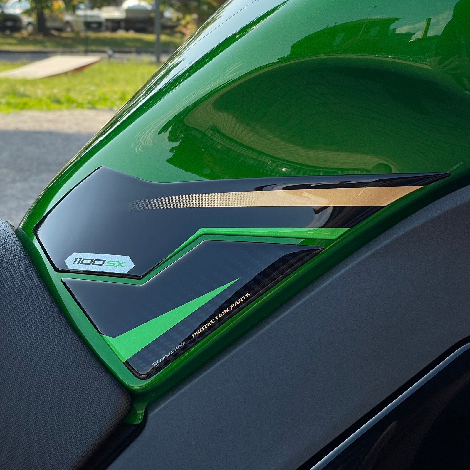 Resin Bike 3D Motorcycle Stickers - Tank Sides | Kawasaki Ninja 1100 SX SE 2025>Current -   Pyramid Motorcycle Accessories