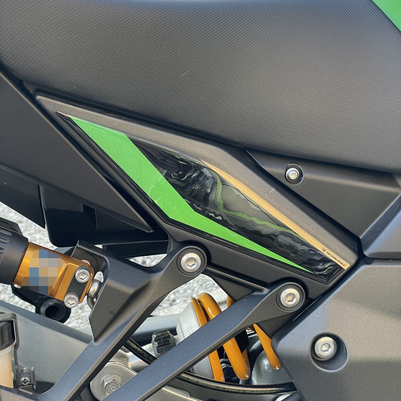 Resin Bike 3D Motorcycle Stickers - Underseat | Kawasaki Ninja 1100 SX SE 2025>Current -   Pyramid Motorcycle Accessories