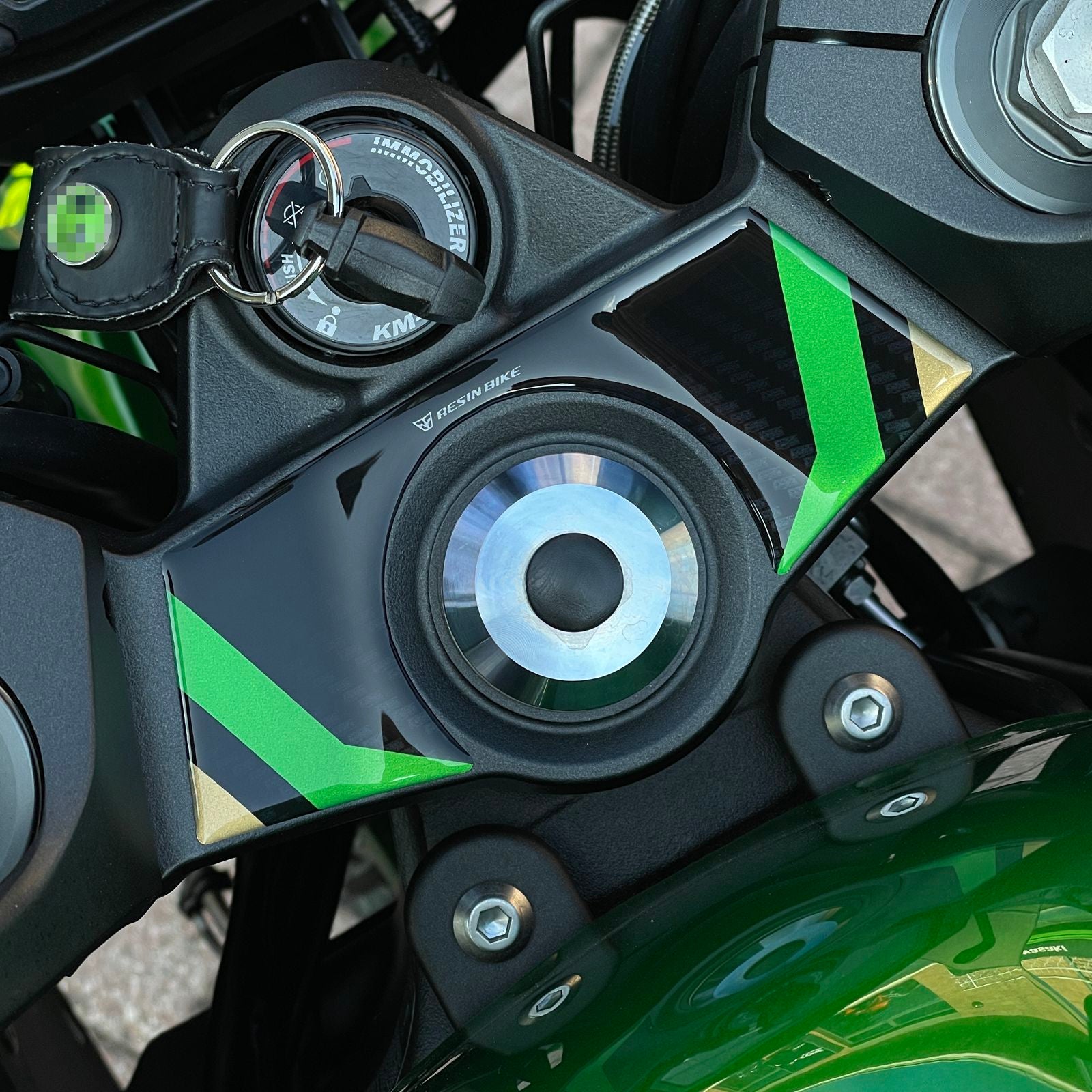 Resin Bike 3D Motorcycle Stickers - Top Yoke | Kawasaki Ninja 1100 SX SE 2025>Current -   Pyramid Motorcycle Accessories