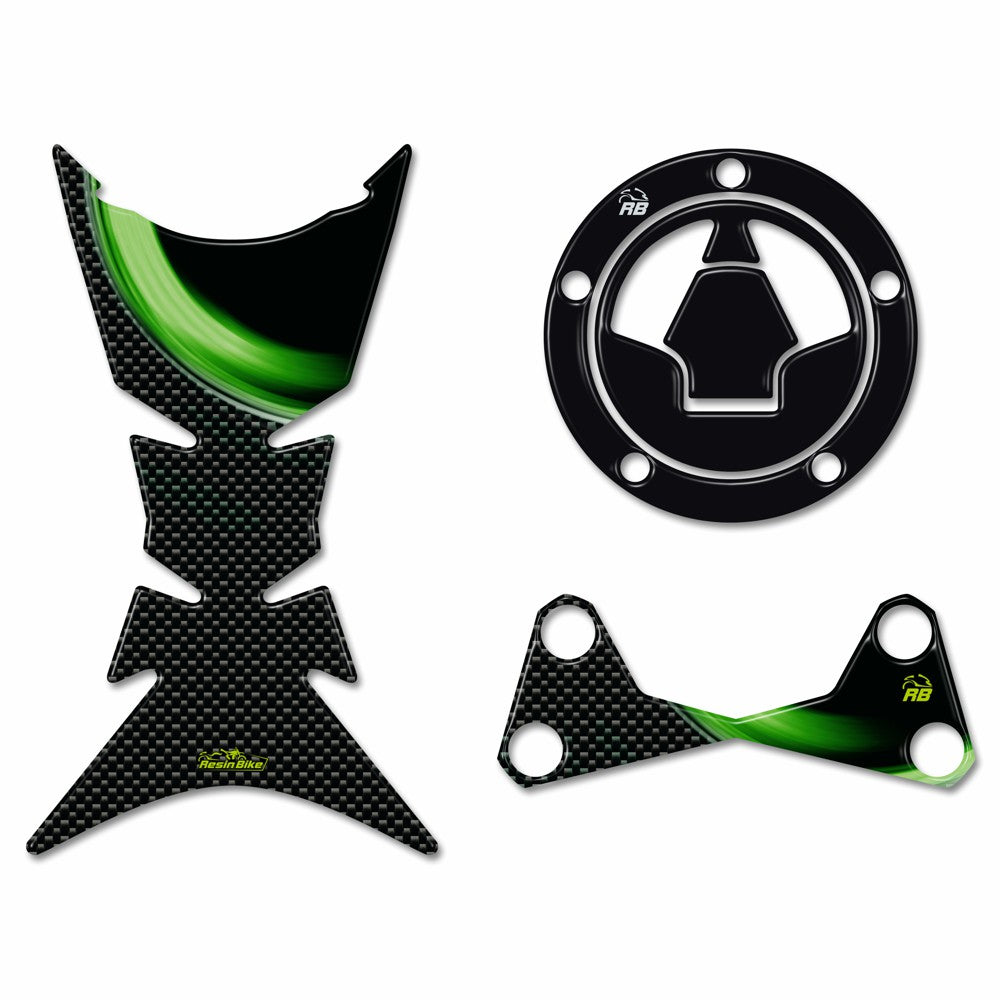 Resin Bike 3D Motorcycle Stickers - Tank Pad | Kawasaki Z 750/Z 1000 2017>2020 RB-B3100L03 -   Pyramid Motorcycle Accessories