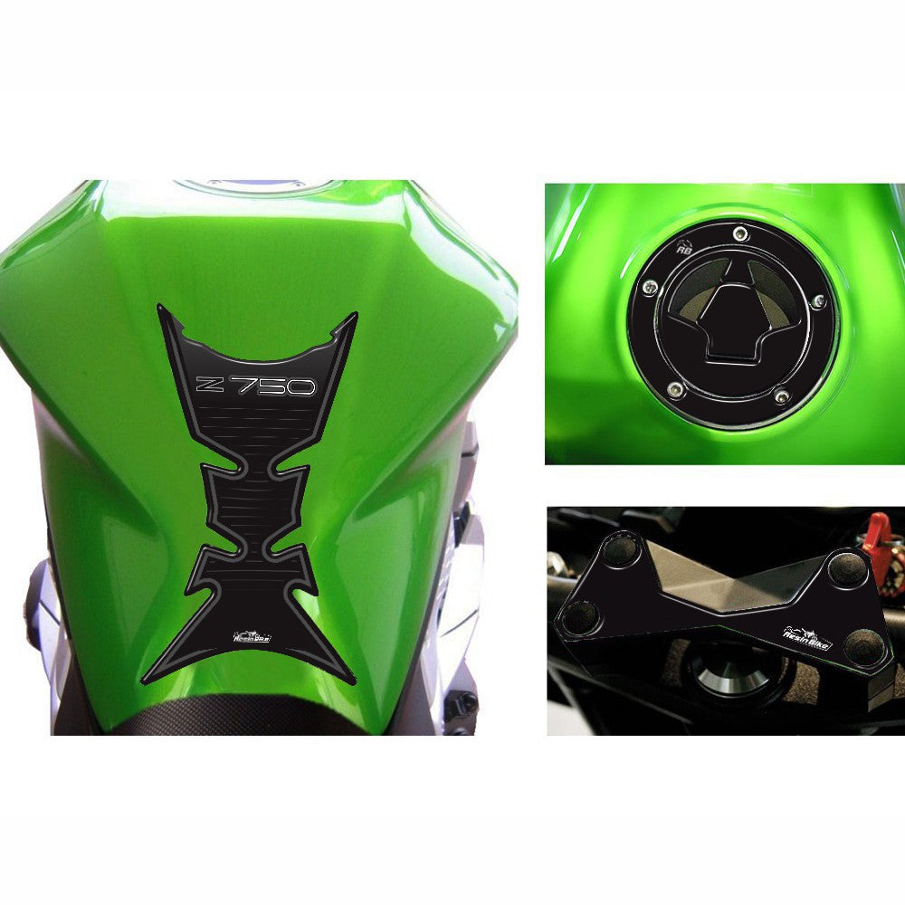 Resin Bike 3D Motorcycle Stickers - Tank Pad | Kawasaki Z 750 2006>2012 RB-B7X02210 -   Pyramid Motorcycle Accessories