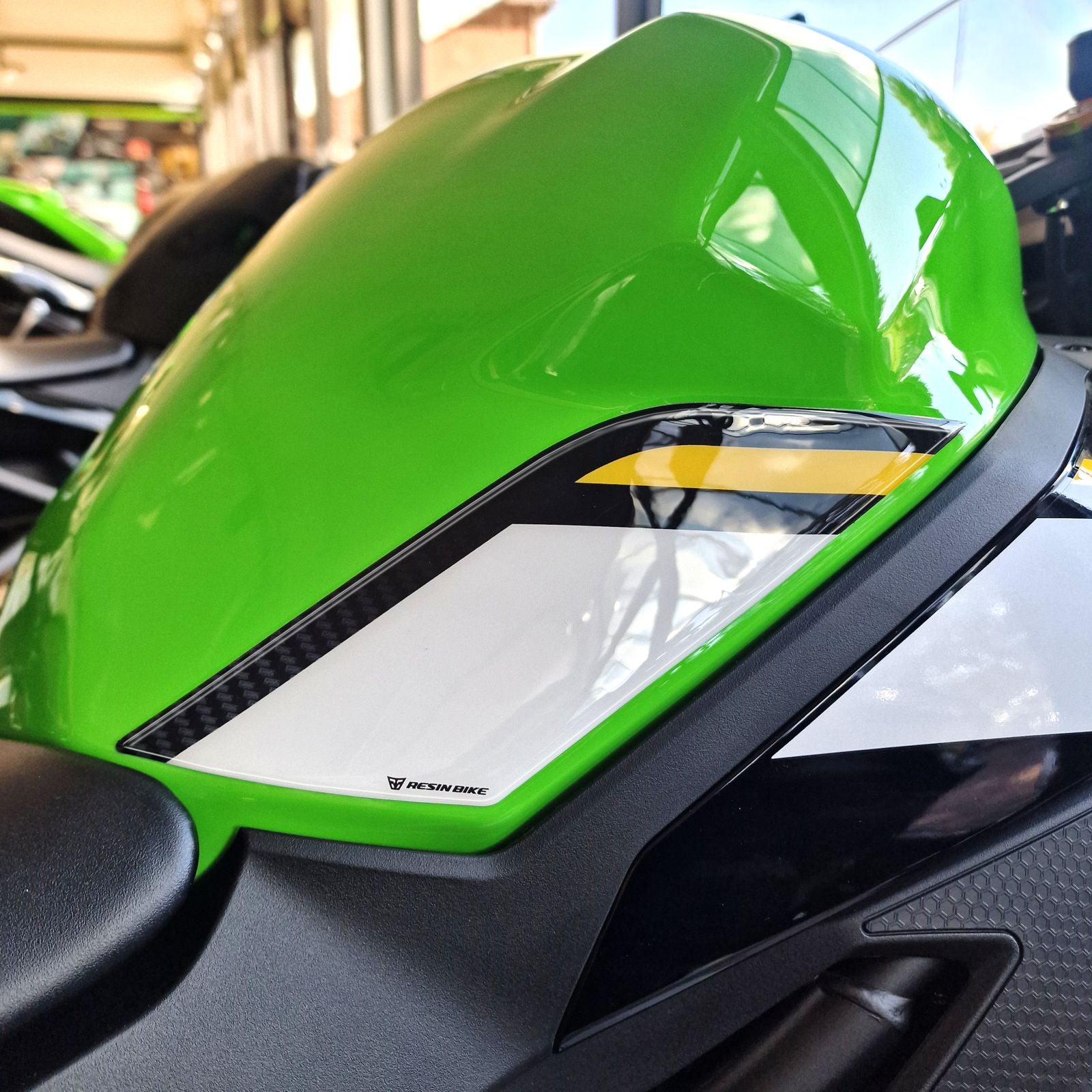 Resin Bike 3D Motorcycle Stickers - Tank Sides | Kawasaki Ninja ZX-4RR 2025-Current -   Pyramid Motorcycle Accessories