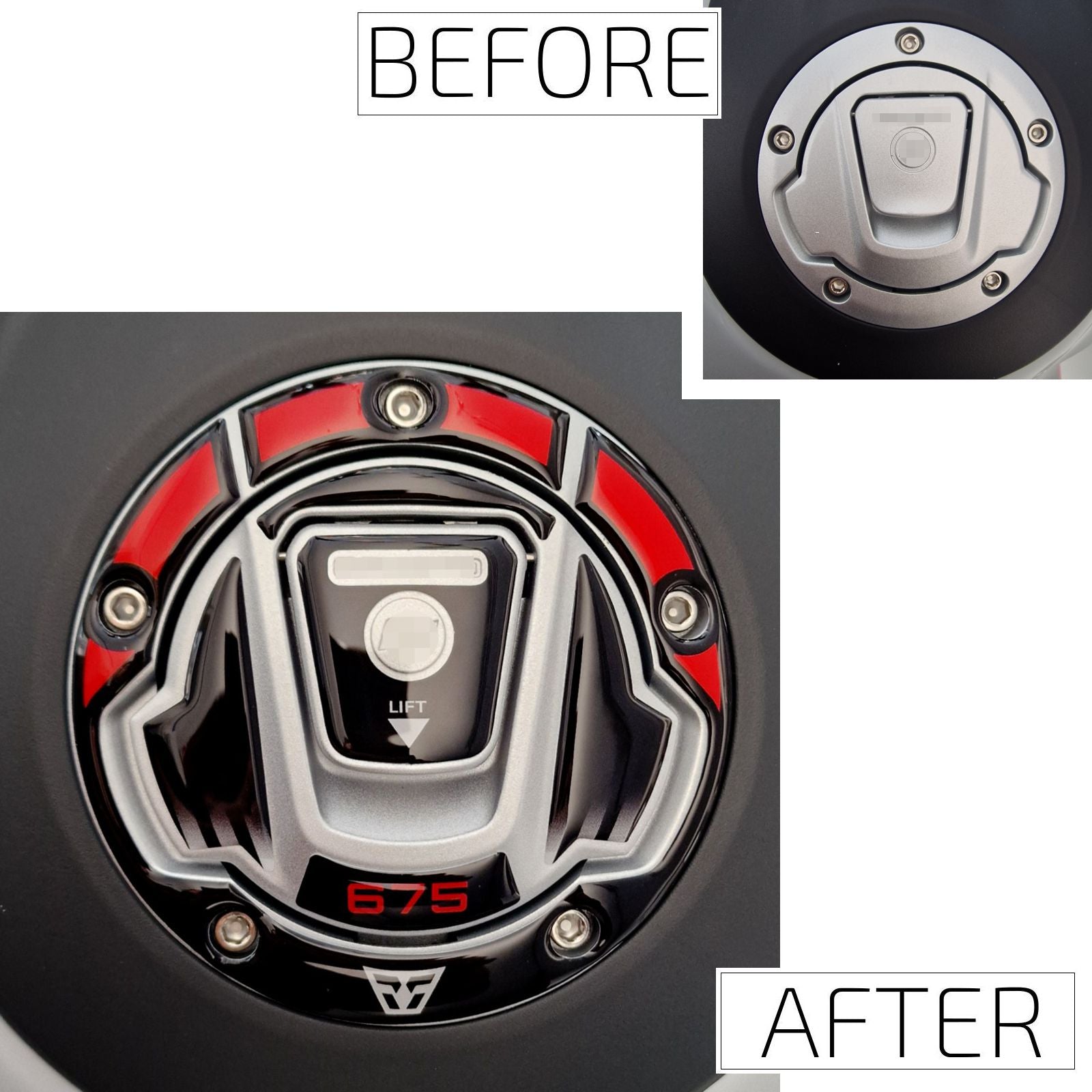 Resin Bike 3D Motorcycle Stickers - Fuel Cap | CFMoto 675SR-R 2025>2026 -   Pyramid Motorcycle Accessories