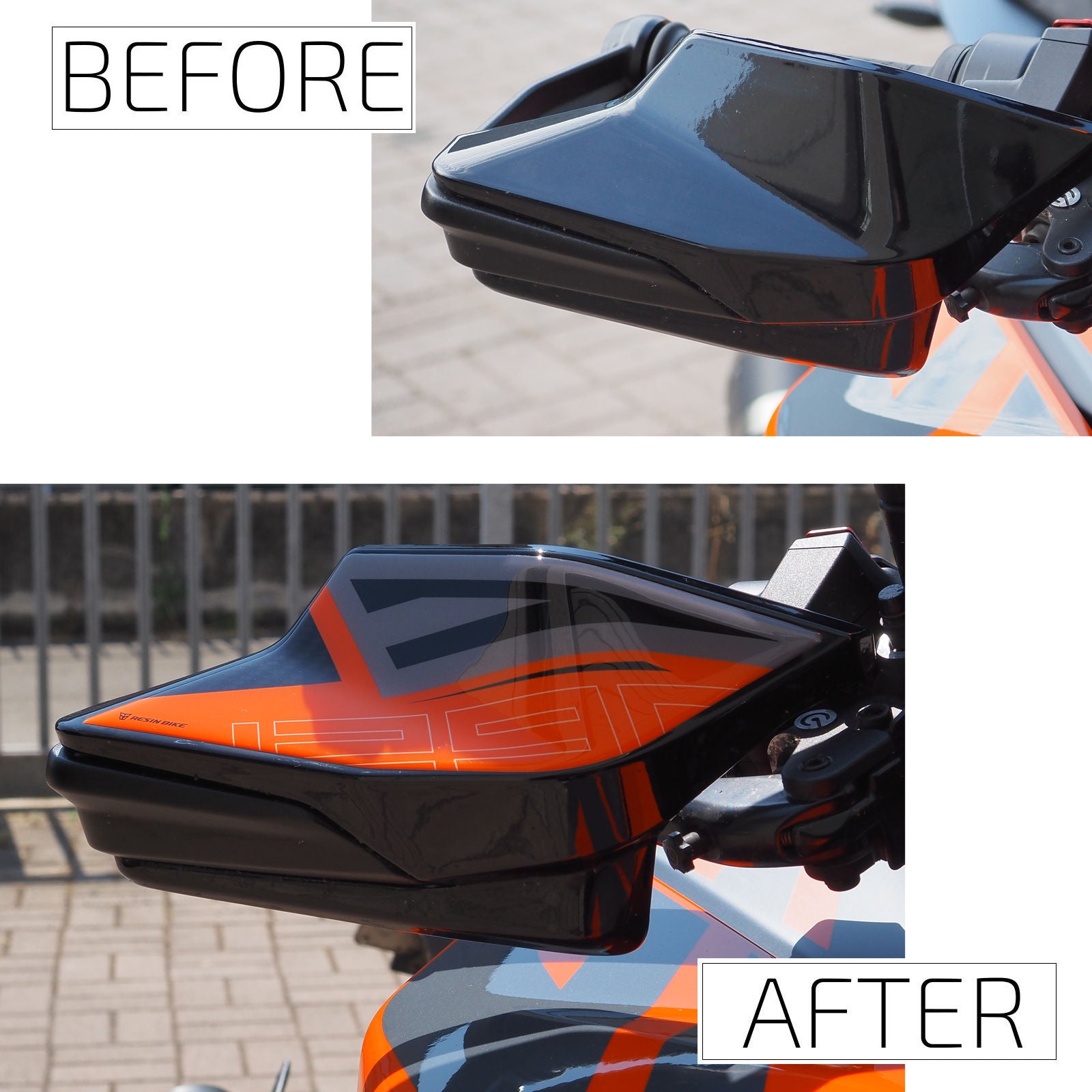 Resin Bike 3D Motorcycle Stickers - Handguards | KTM Super Duke 1290 GT 2019>2024 -   Pyramid Motorcycle Accessories