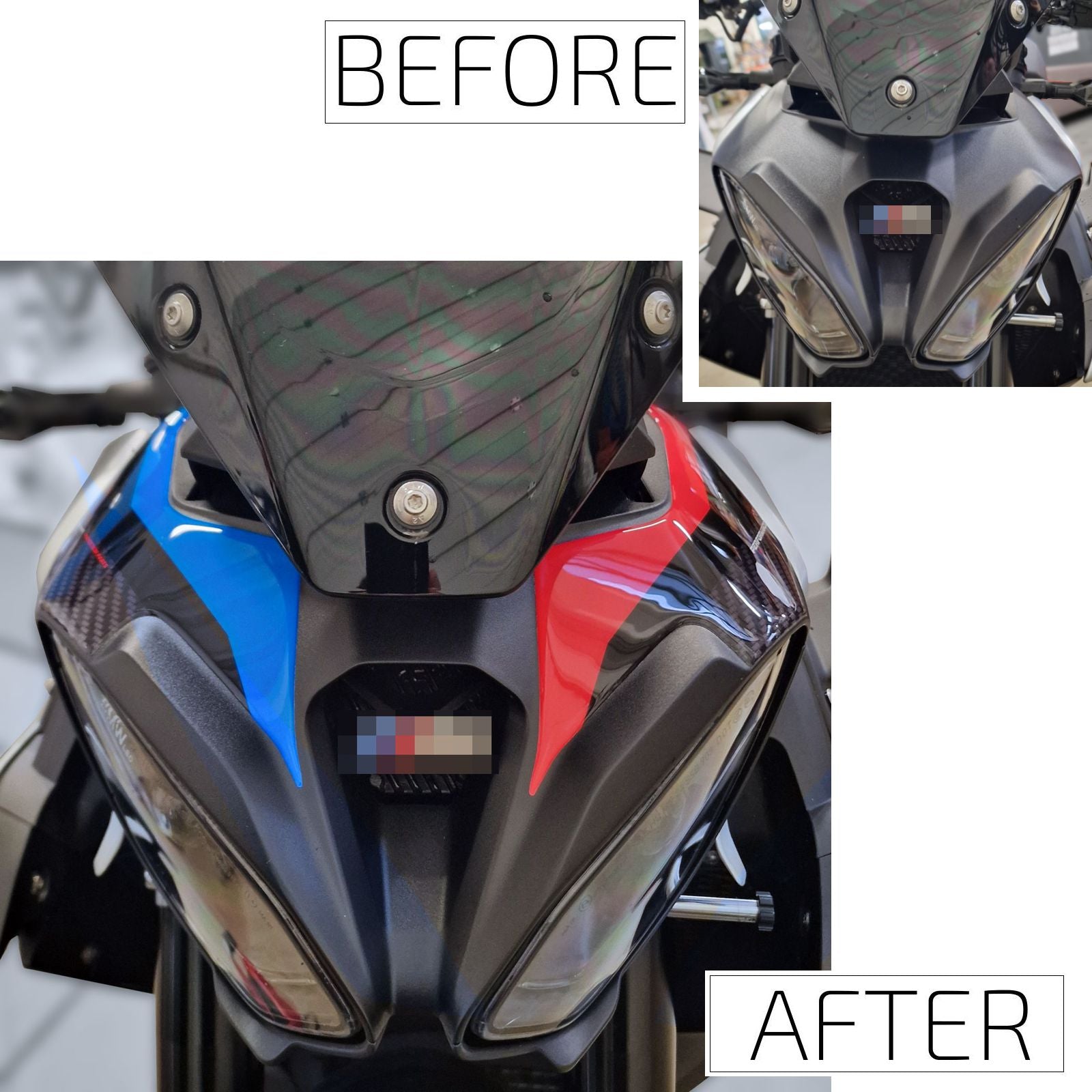 Resin Bike 3D Motorcycle Stickers - Front Fender | BMW S 1000 R / M 1000 R 2025>2026 -   Pyramid Motorcycle Accessories