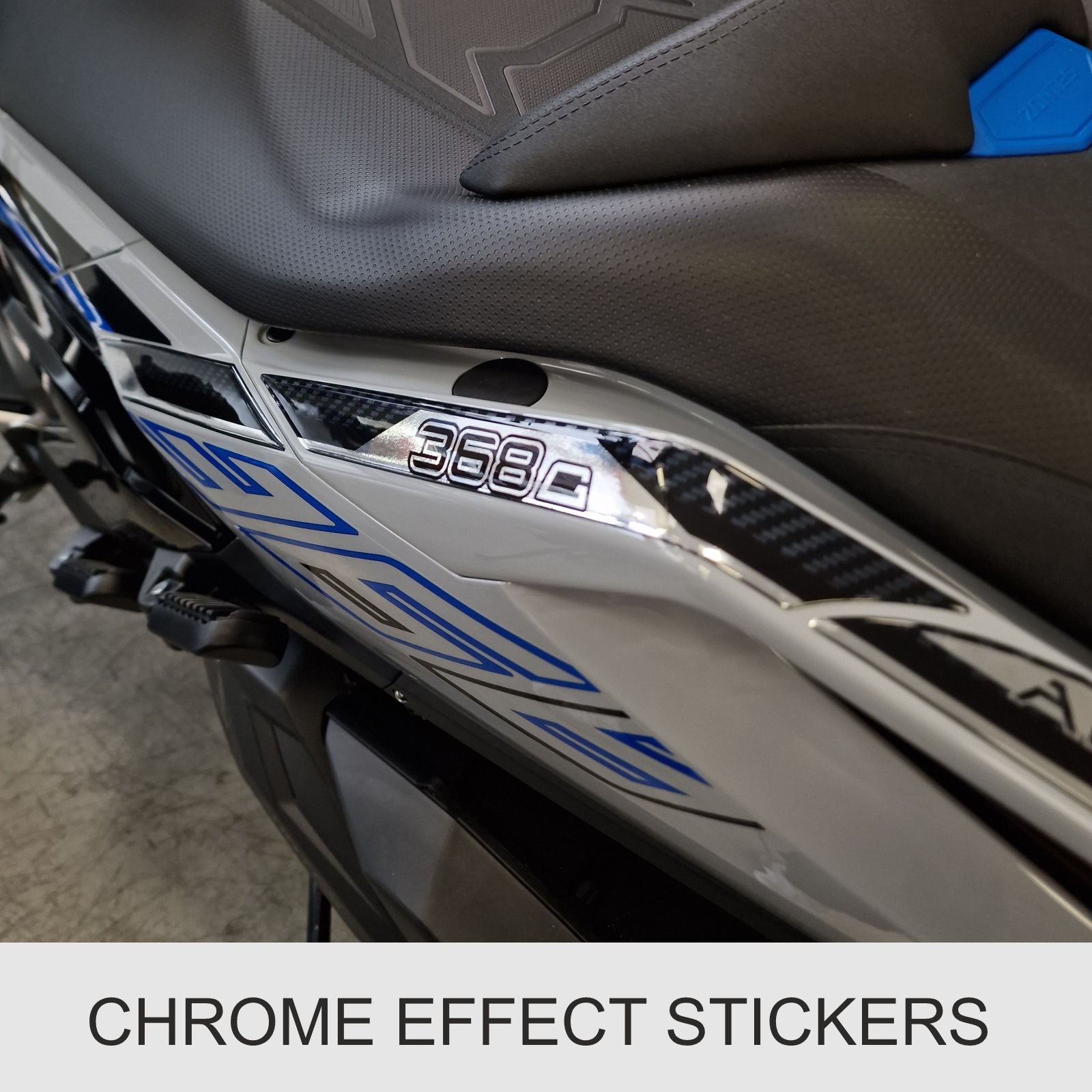 Resin Bike 3D Motorcycle Stickers - Passenger Handles | Zontes ZT368T-G 2024>2026 -   Pyramid Motorcycle Accessories