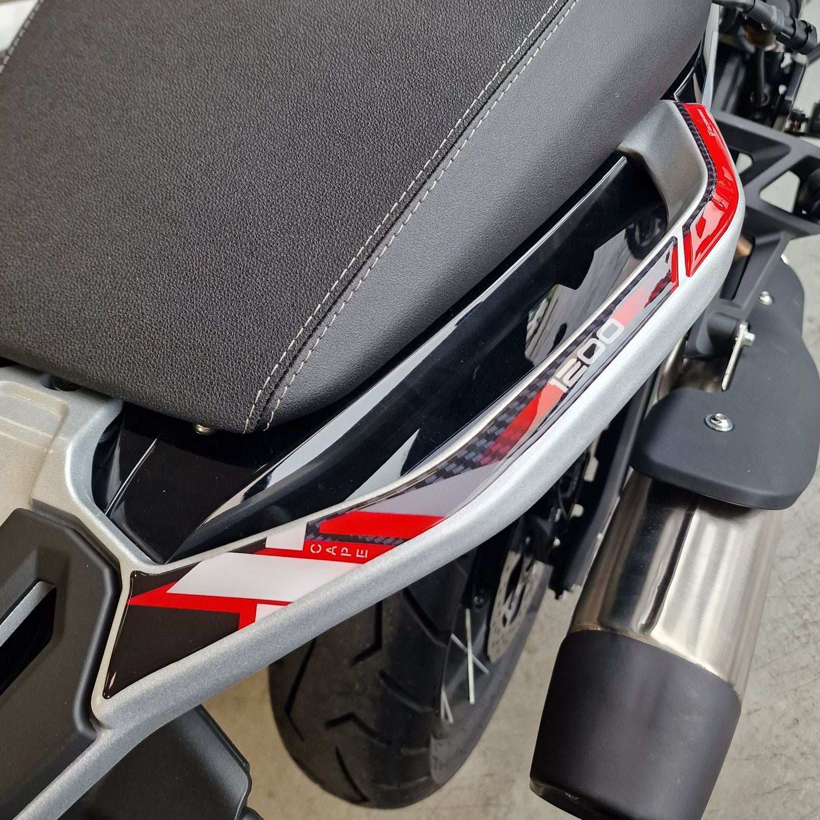 Resin Bike 3D Motorcycle Stickers - Passenger Handles | Moto Morini X-Cape 1200 2025>2026 -   Pyramid Motorcycle Accessories