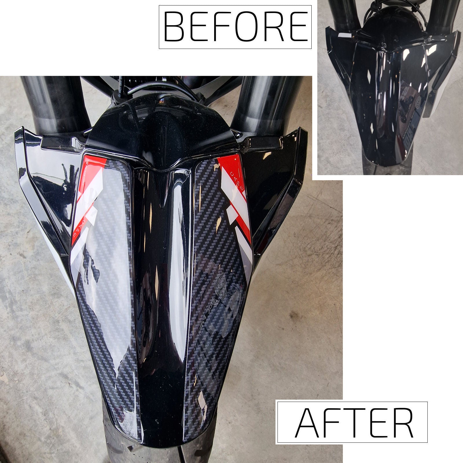 Resin Bike 3D Motorcycle Stickers - Front Fender | Moto Guzzi X-Cape 1200 2025>2026 -   Pyramid Motorcycle Accessories
