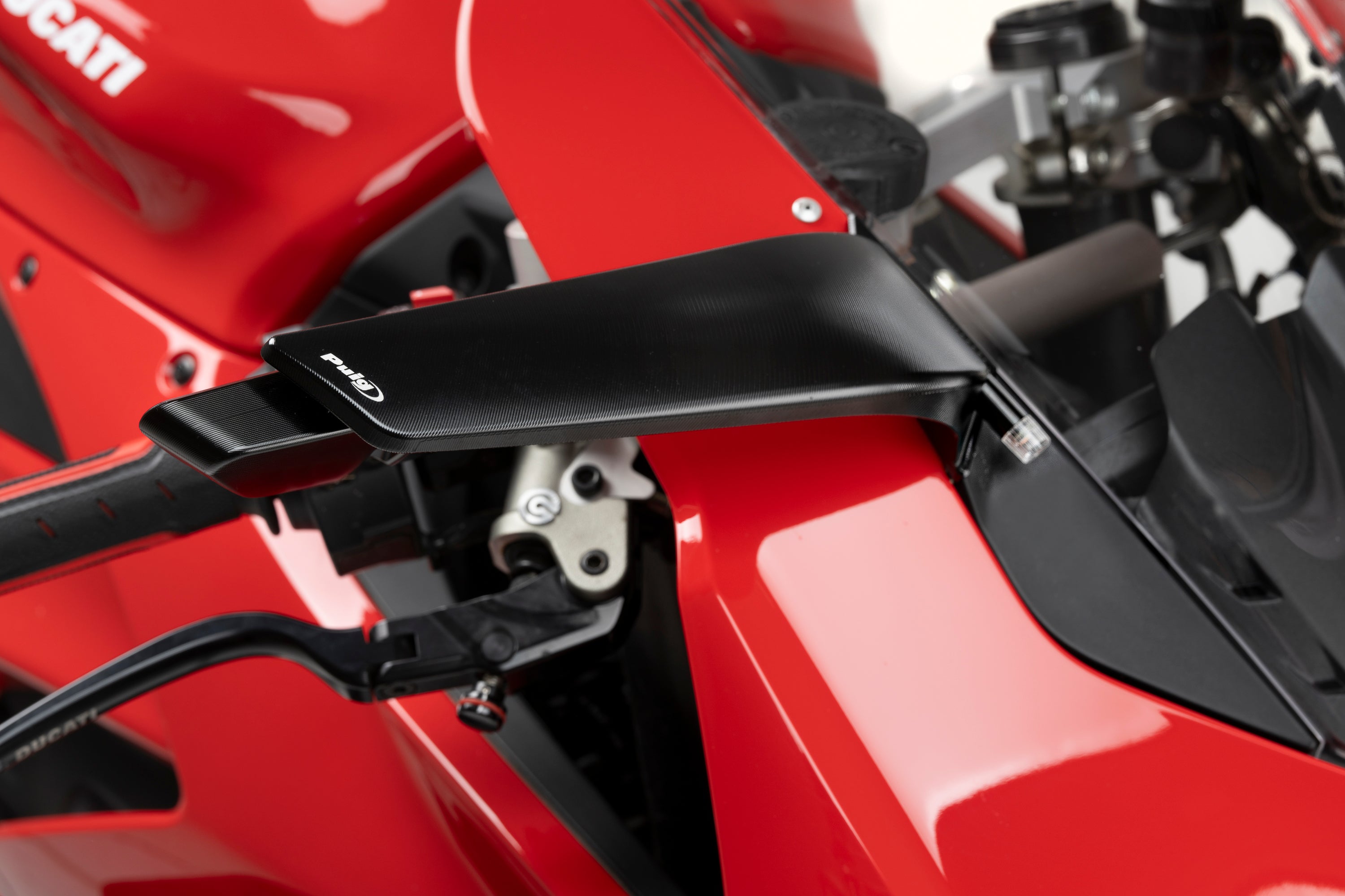 Puig Aileron Mirror Right | Black | Ducati Panigale V2/V4 2024 -   Pyramid Motorcycle Accessories