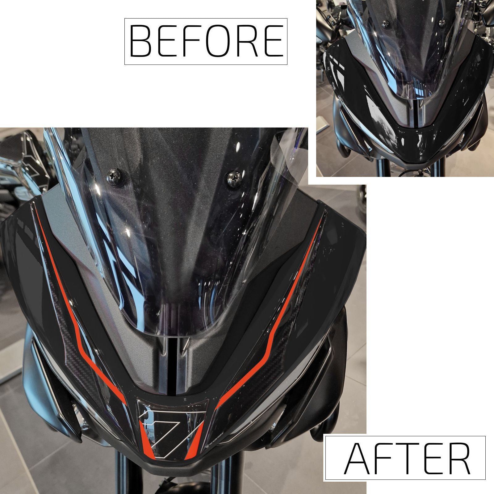 Resin Bike 3D Motorcycle Stickers - Headlight | Yamaha Tracer 7 2025>2026 RB-1000808300004 -   Pyramid Motorcycle Accessories