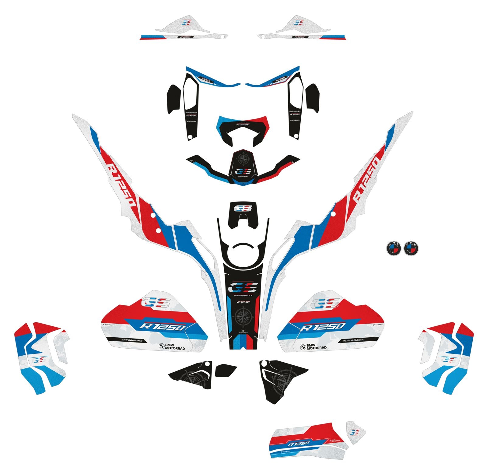 Resin Bike Crystal Motorcycle Protection Stickers - Full Kit | BMW R 1250 GS Adventure 2021>2024 -   Pyramid Motorcycle Accessories