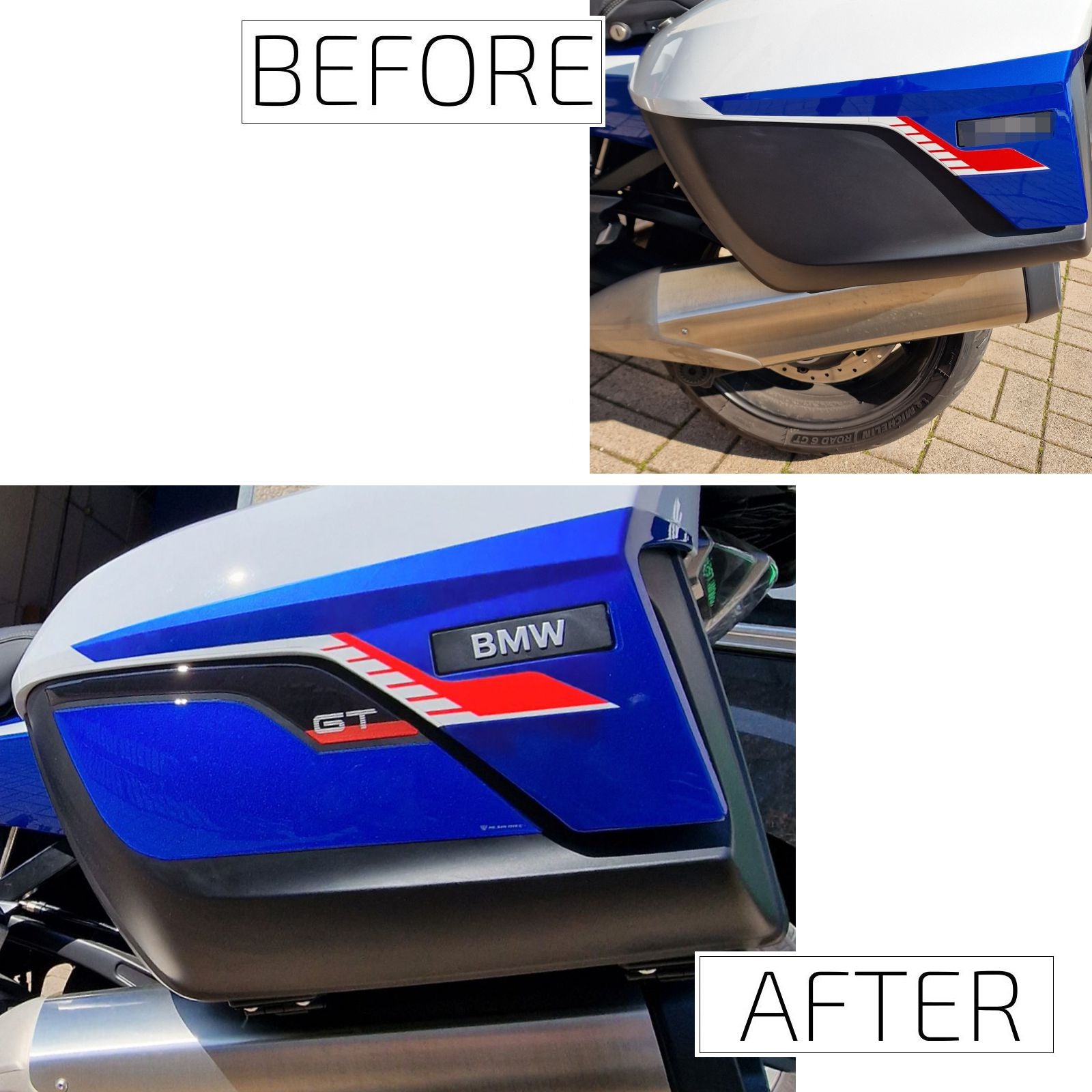 Resin Bike Motorcycle Stickers 3D Compatible with Sport Panniers | BMW K 1600 GT 2022>2026