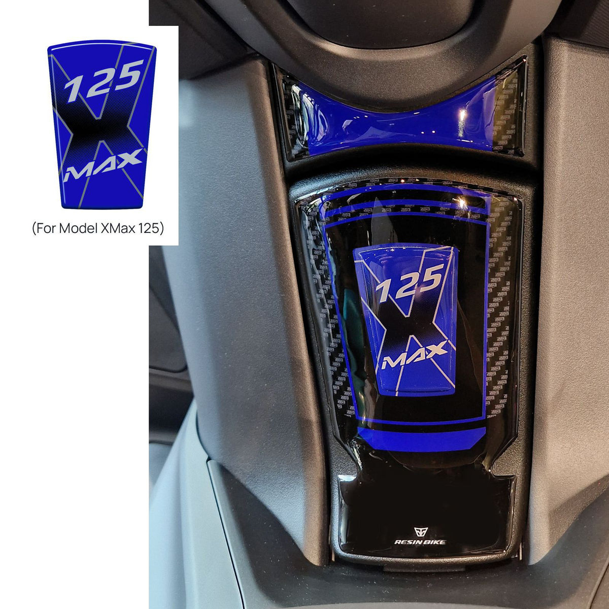 Resin Bike Motorcycle Stickers 3D Compatible Tank Cover | Yamaha Xmax 300/125 2021>2026
