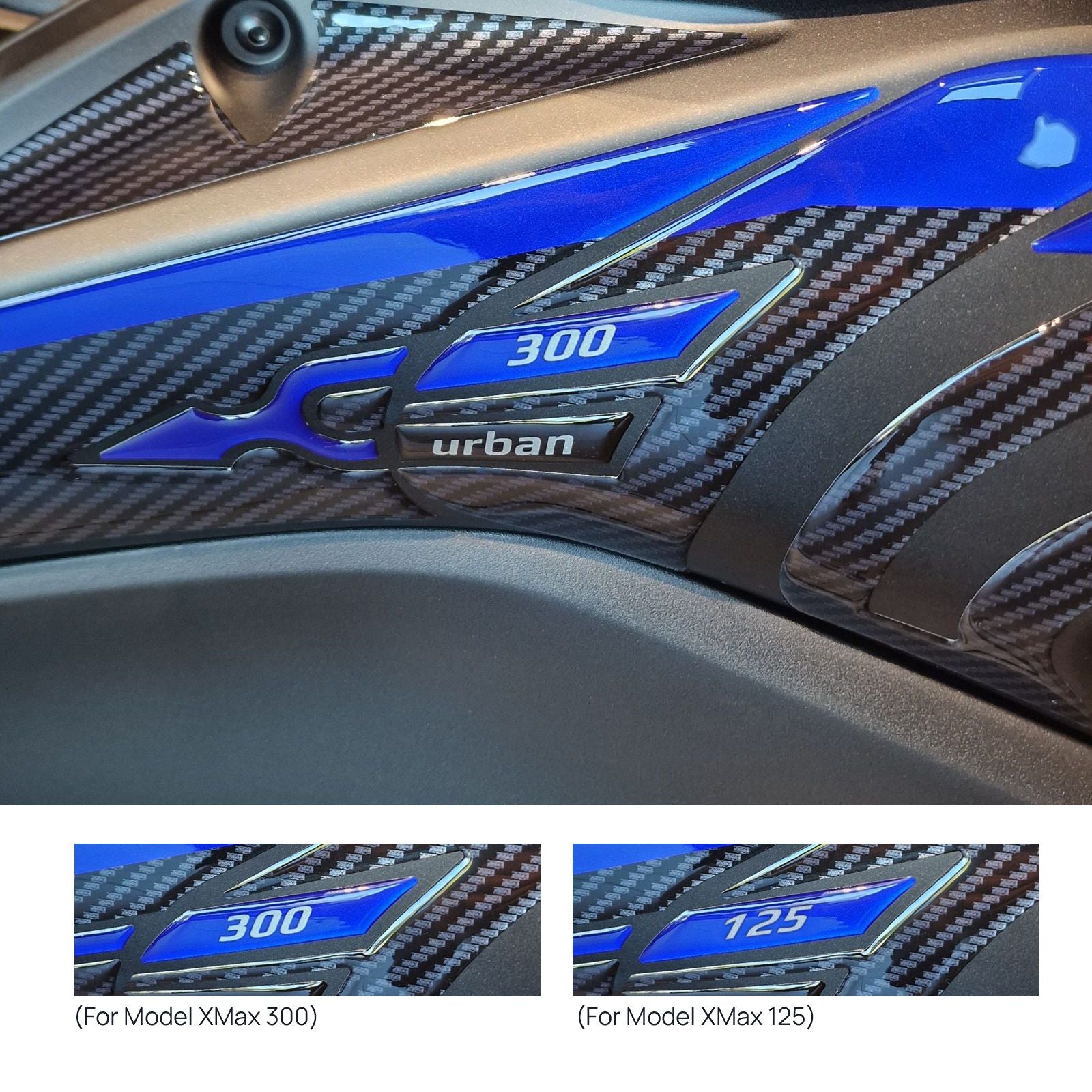 Resin Bike 3D Stickers Compatible with Boomerang Fairing | Yamaha Xmax 300/125 2021>2026 RB-1000816100009