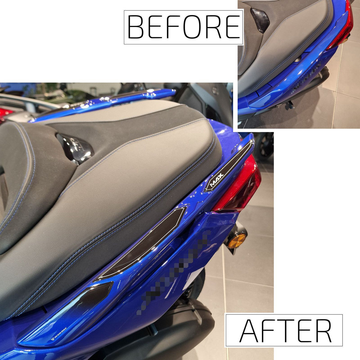 Resin Bike Stickers 3D Compatible with Passenger Handles | Yamaha Xmax 300/125 2021>2026